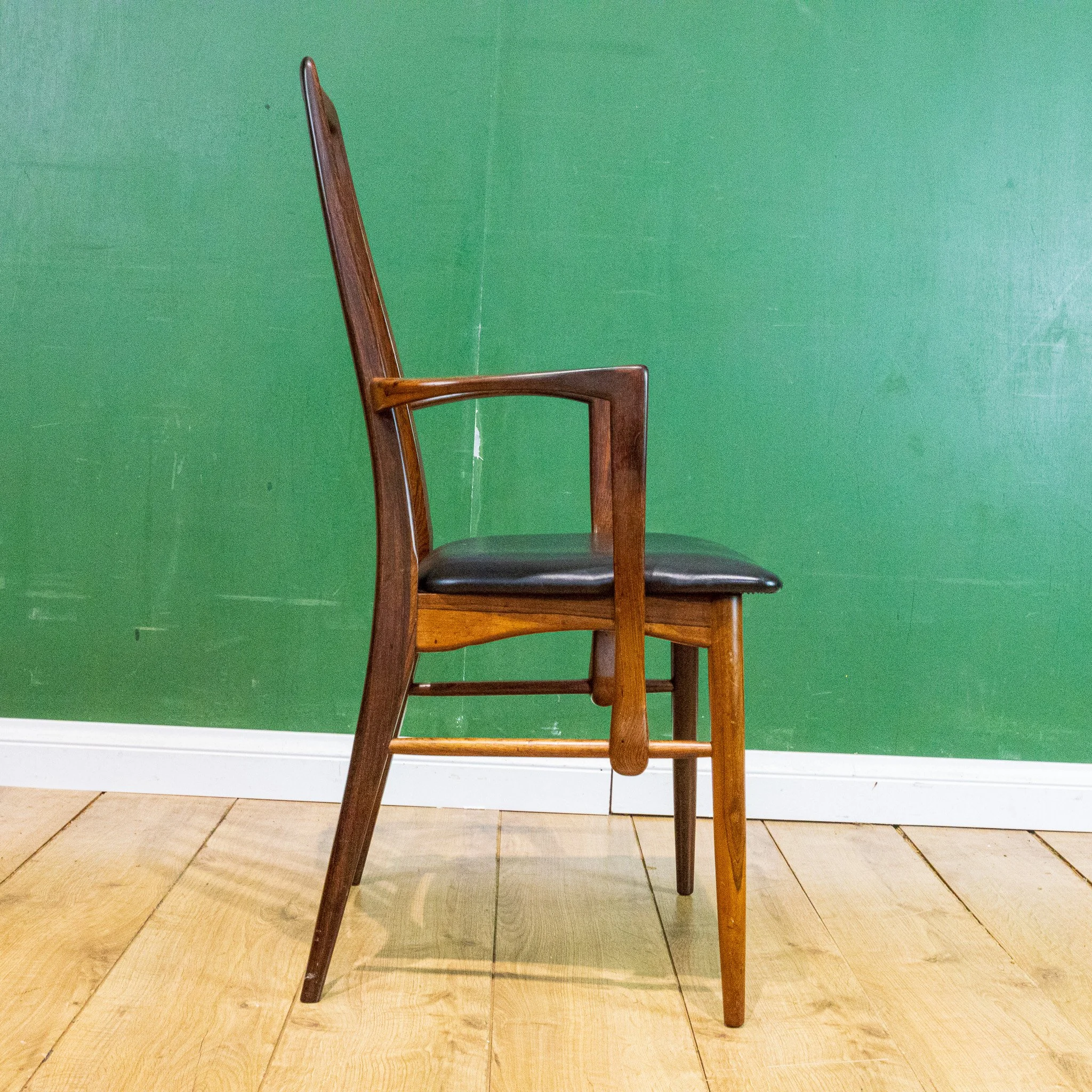 8 x Niels Koefoed Rosewood Eva Chairs (6 Dining Chairs + 2 Carvers)