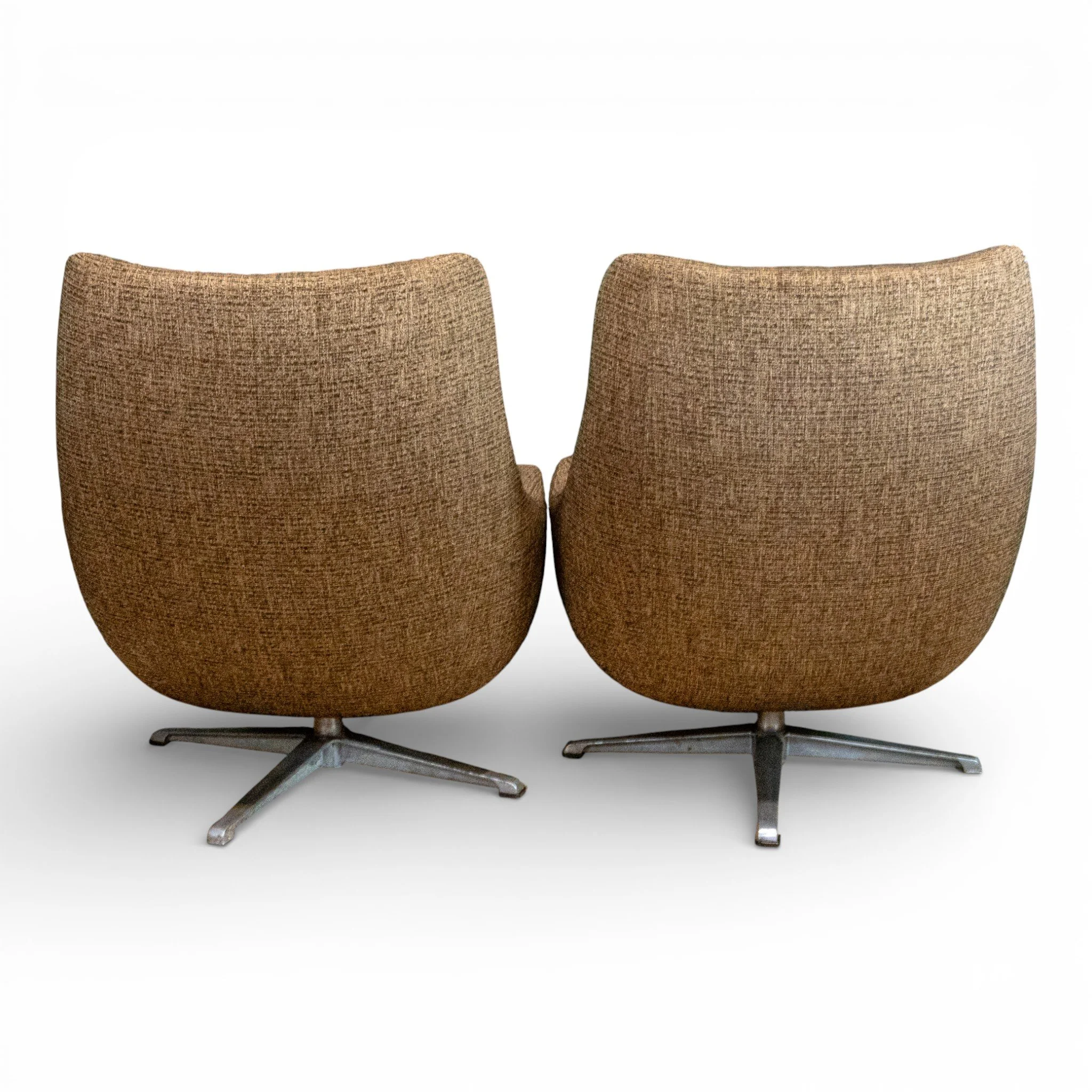 Pair of Mid-Century Swivel Armchairs