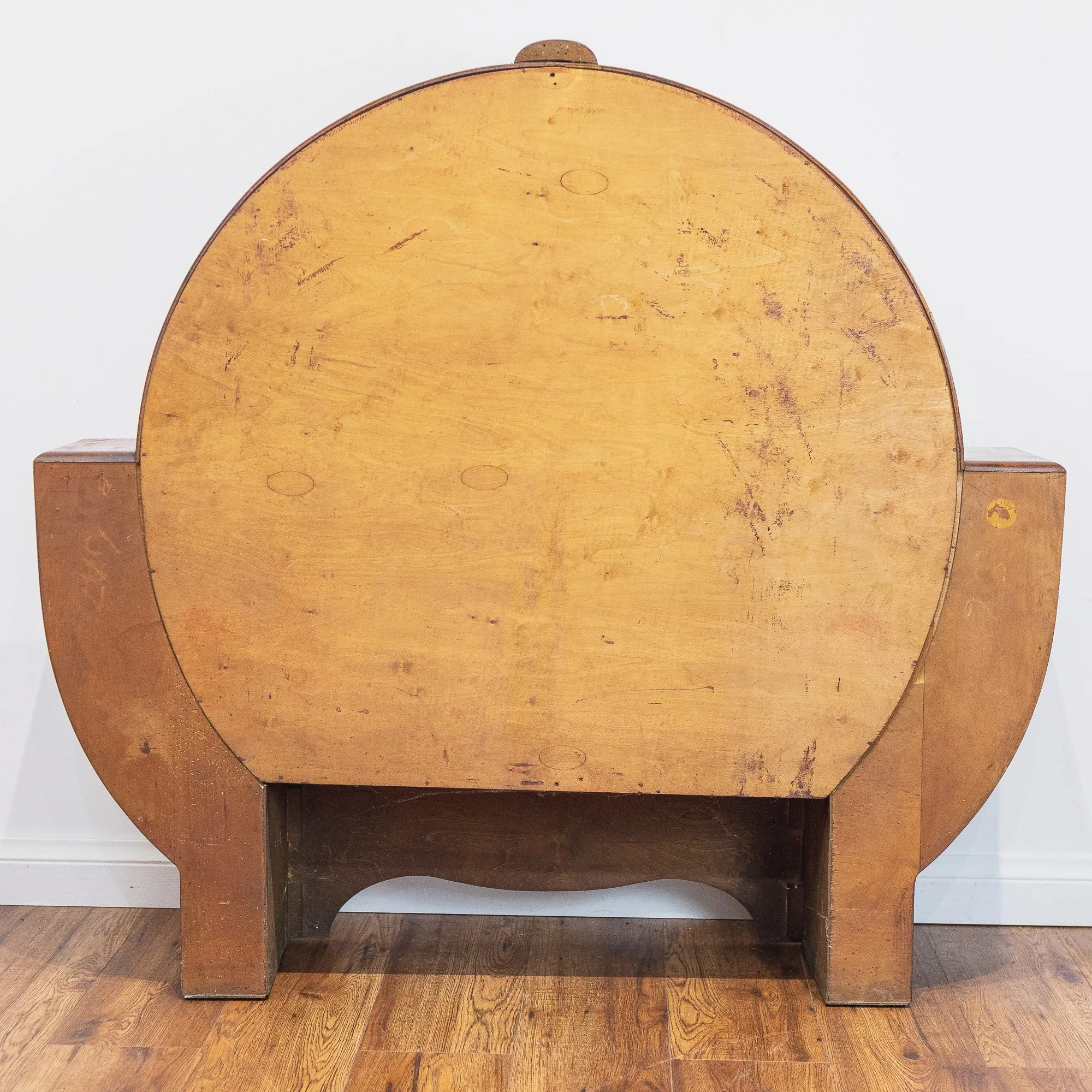 30. Art Deco Walnut Round Glass Door Display Cabinet-18.jpg