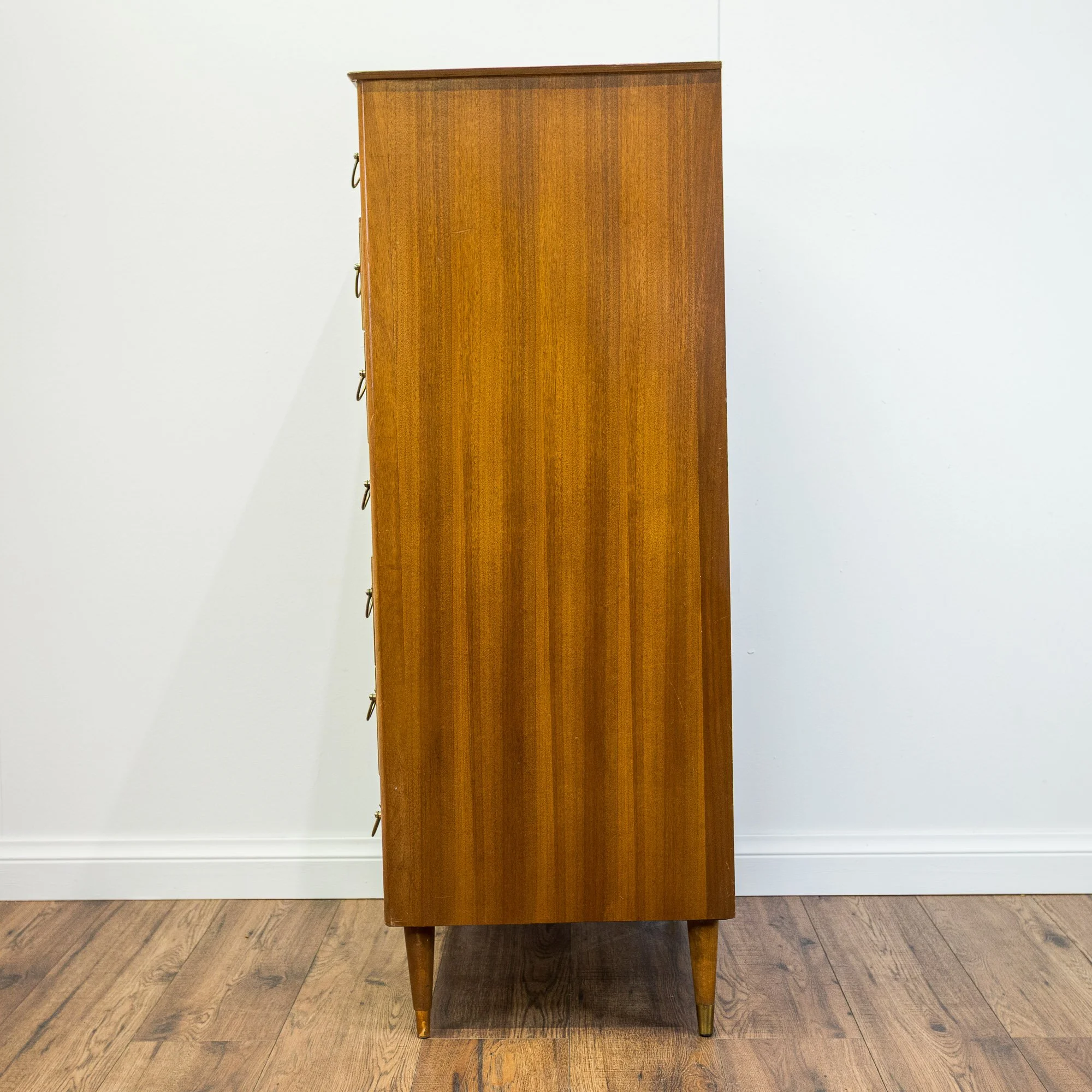 Mid-Century Teak 7 Drawer Tallboy