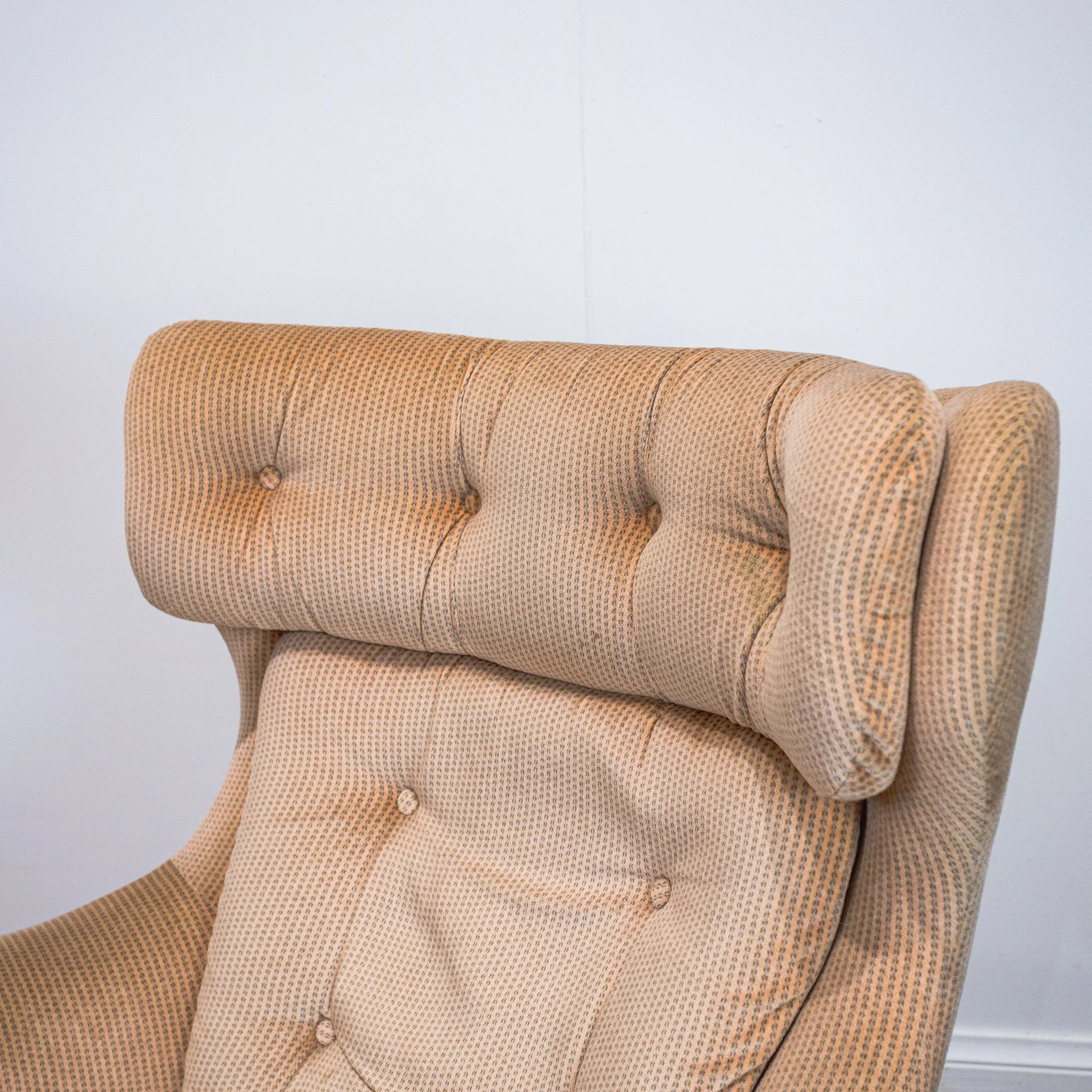 Parker Knoll ‘Statesman’ Armchair in Striped Velour