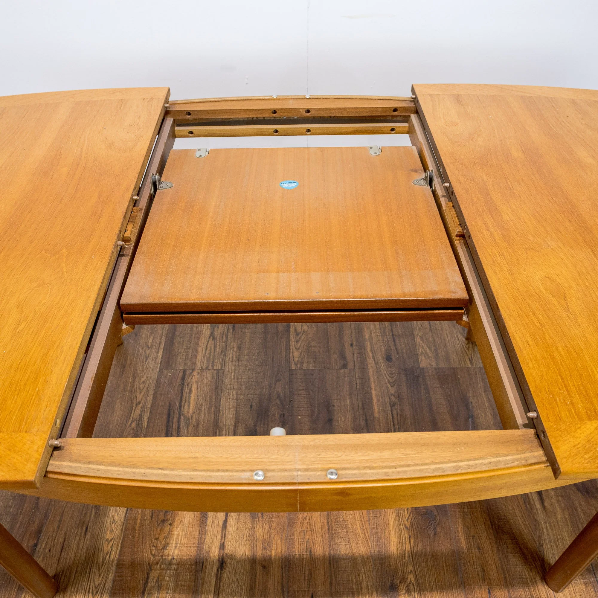 Nathan Teak Oval Extending Dining Table and 4 Chairs