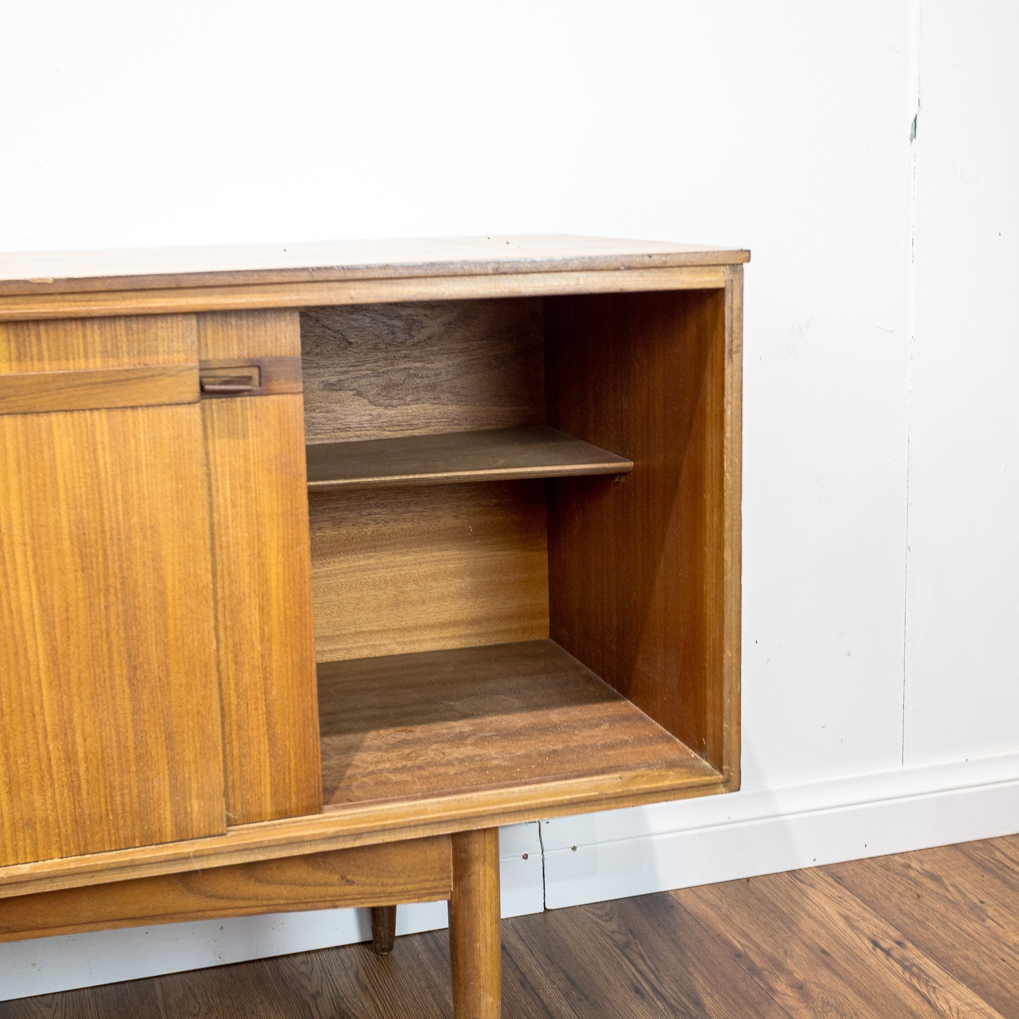 White & Newton 'Edensfield' Teak Sliding Door Sideboard