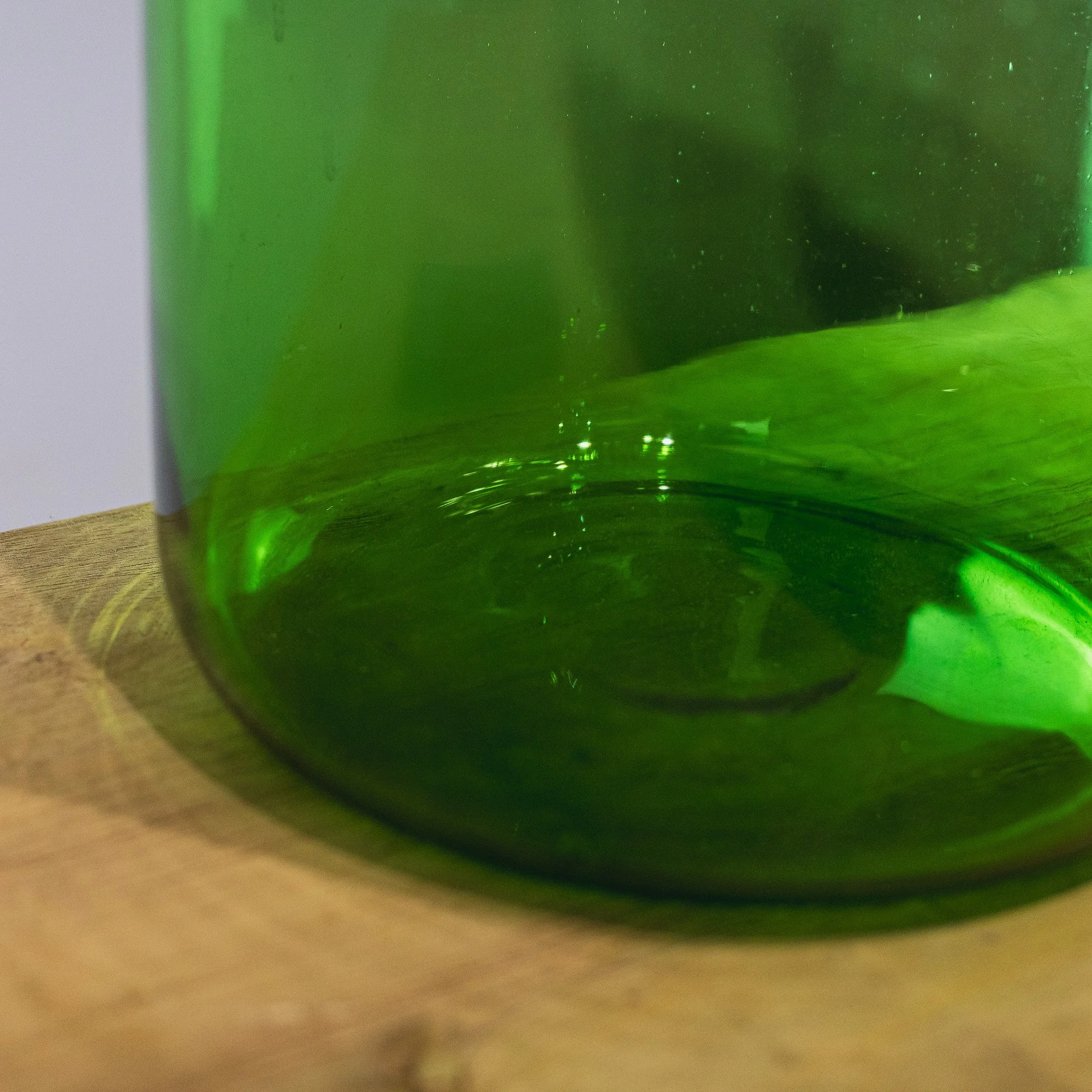 29. Large Green Tinted European Glass Vase -7.jpg