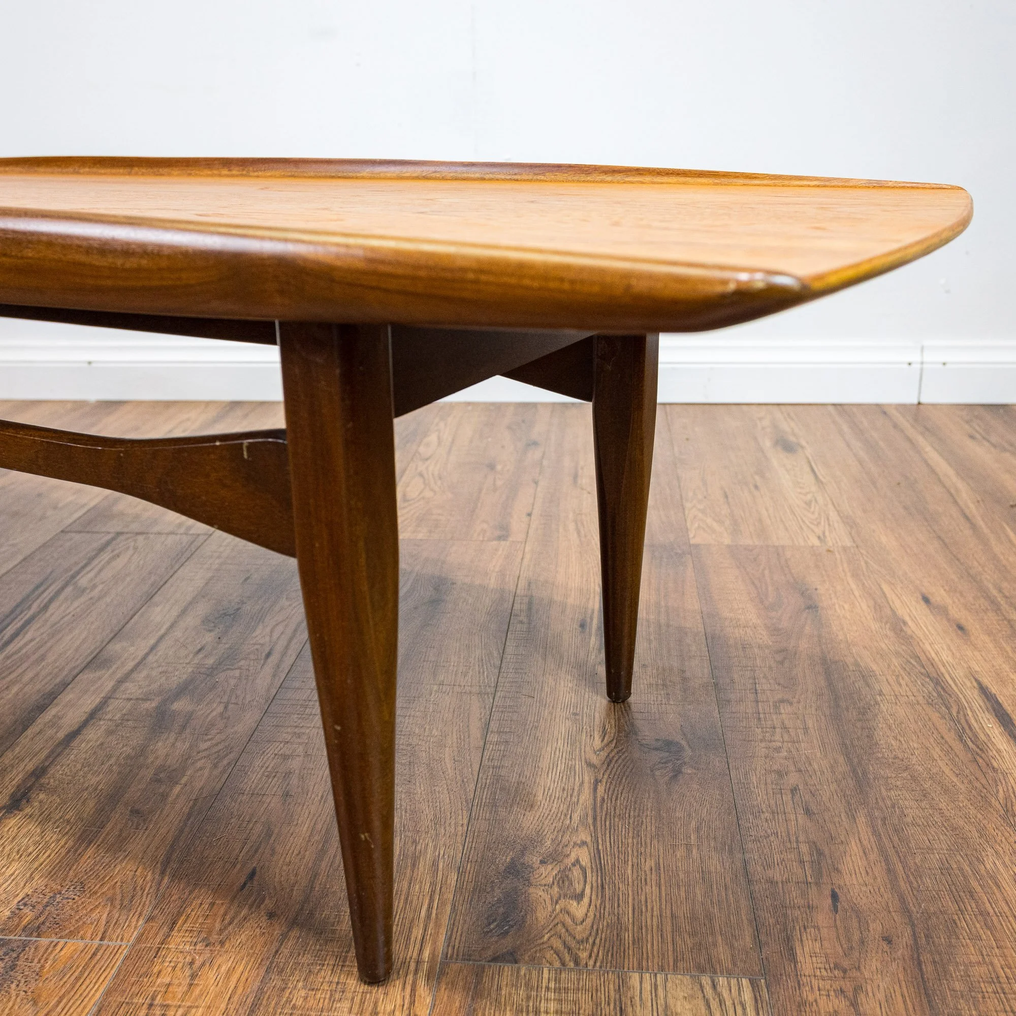 Long Teak Mid Century Coffee Table