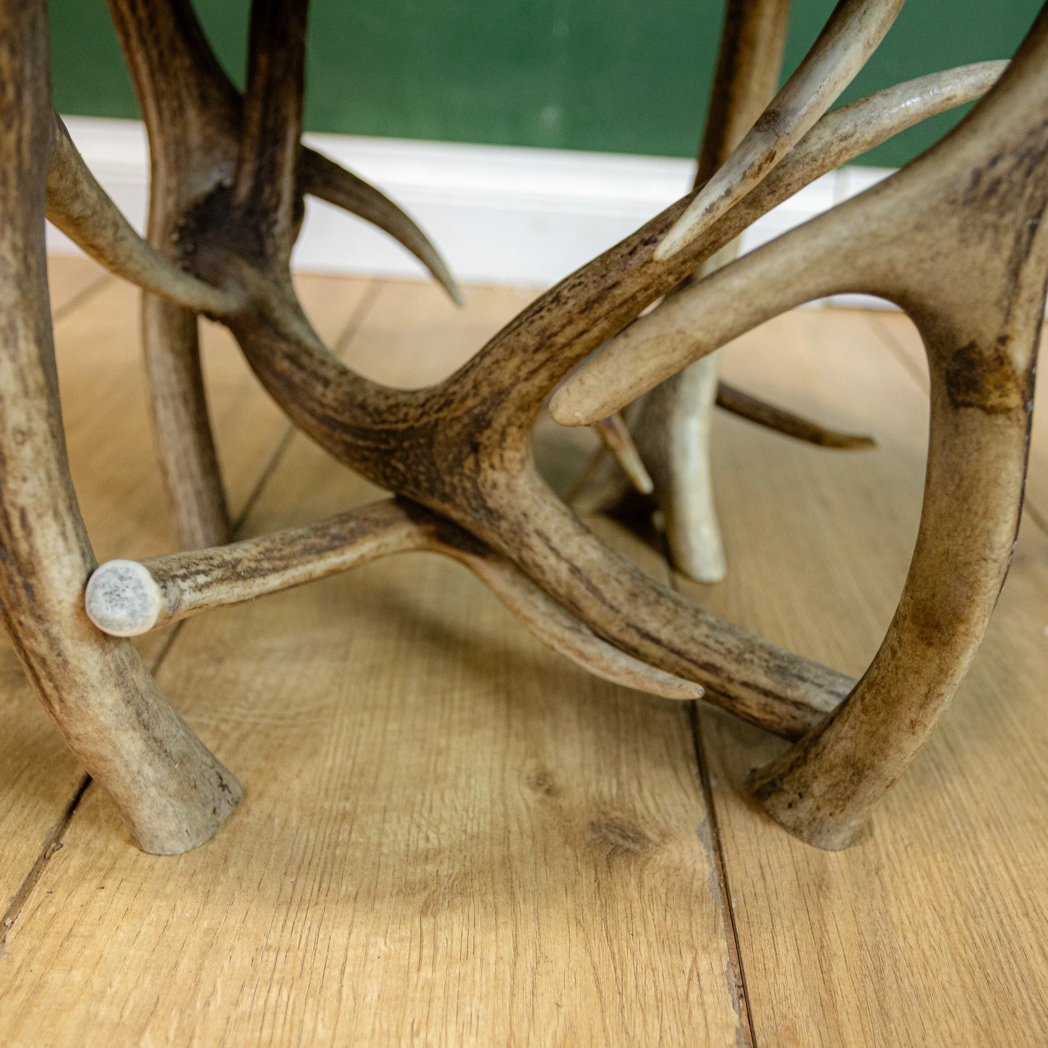 Deer Antler Stool with Merino Wool Cushion