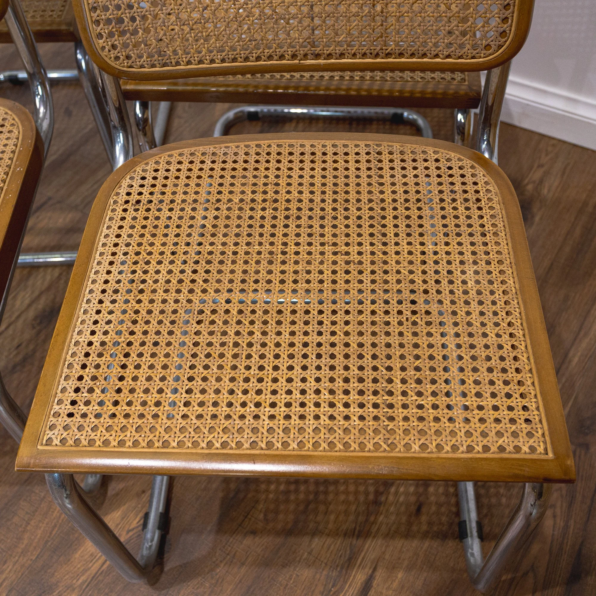 Italian Marcel Breuer B32 ‘Cesca’ Dining Chairs – Set of Four
