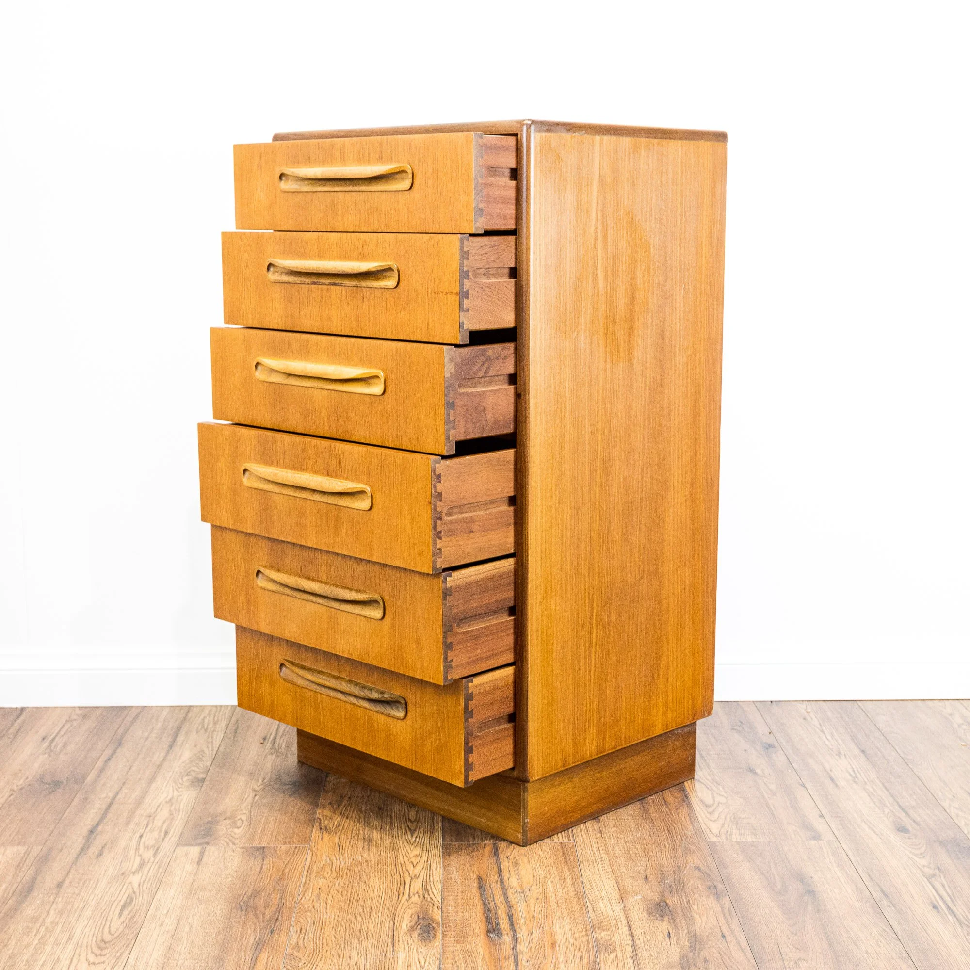 G Plan Fresco Teak 6 Drawer Tallboy by V.B. Wilkins