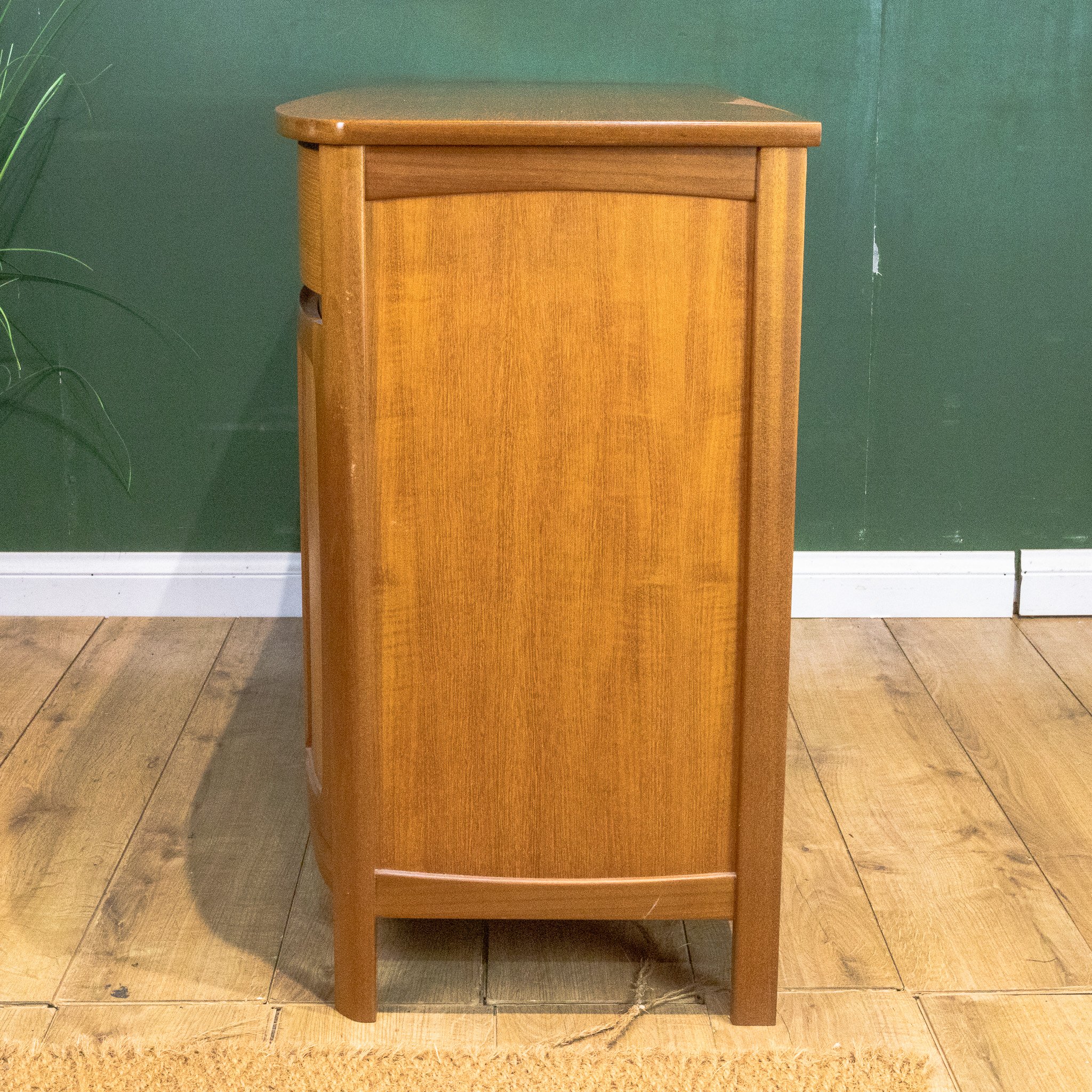 Nathan Squares Curved Teak Sideboard