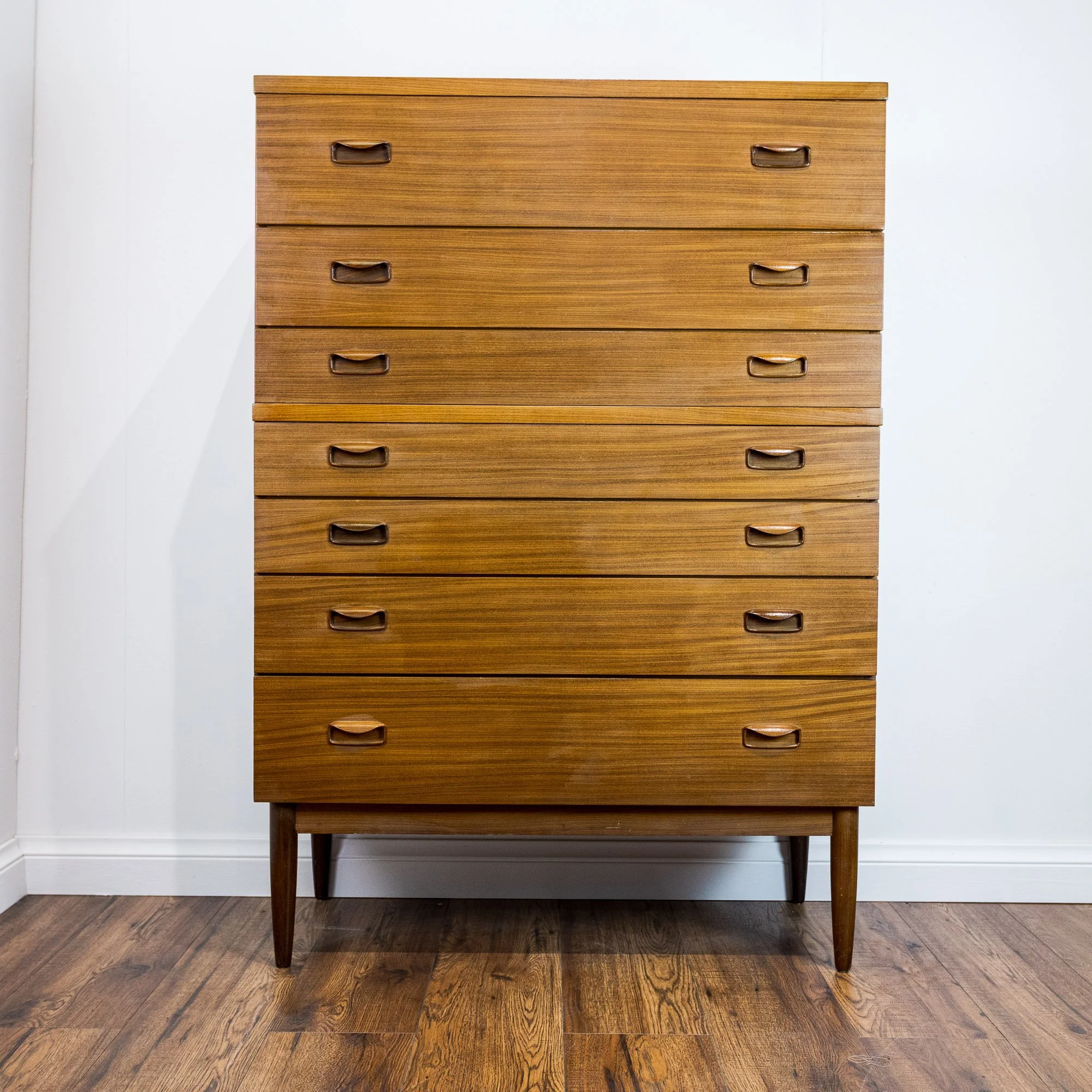 Wrighton Teak Tallboy Chest of 7 Drawers