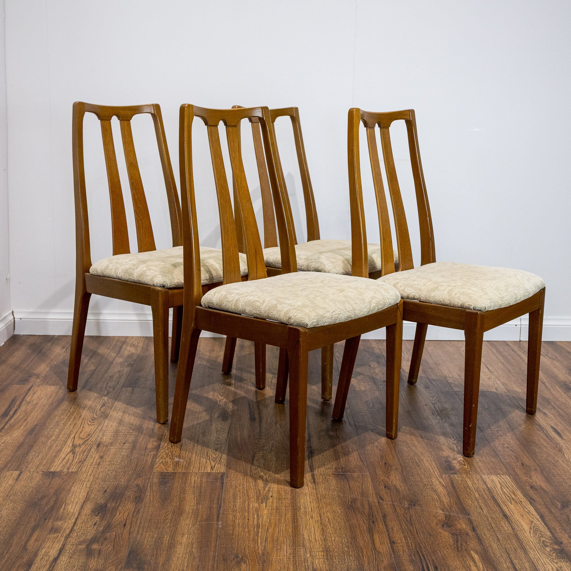 Nathan Teak Oval Extending Dining Table and 4 Chairs