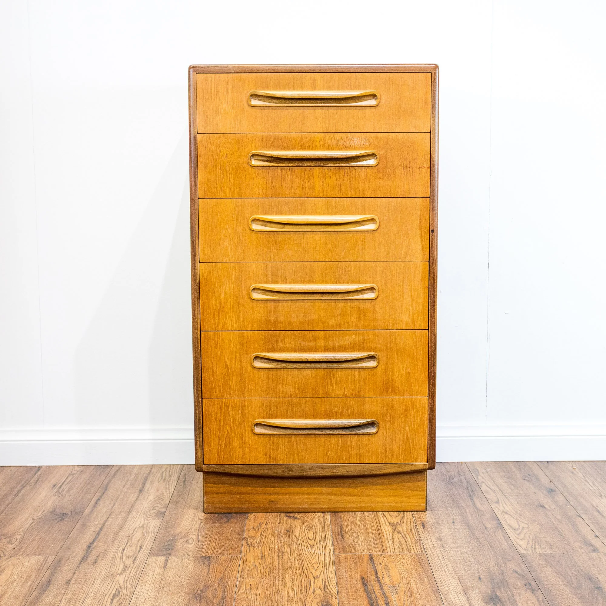 G Plan Fresco Teak 6 Drawer Tallboy by V.B. Wilkins