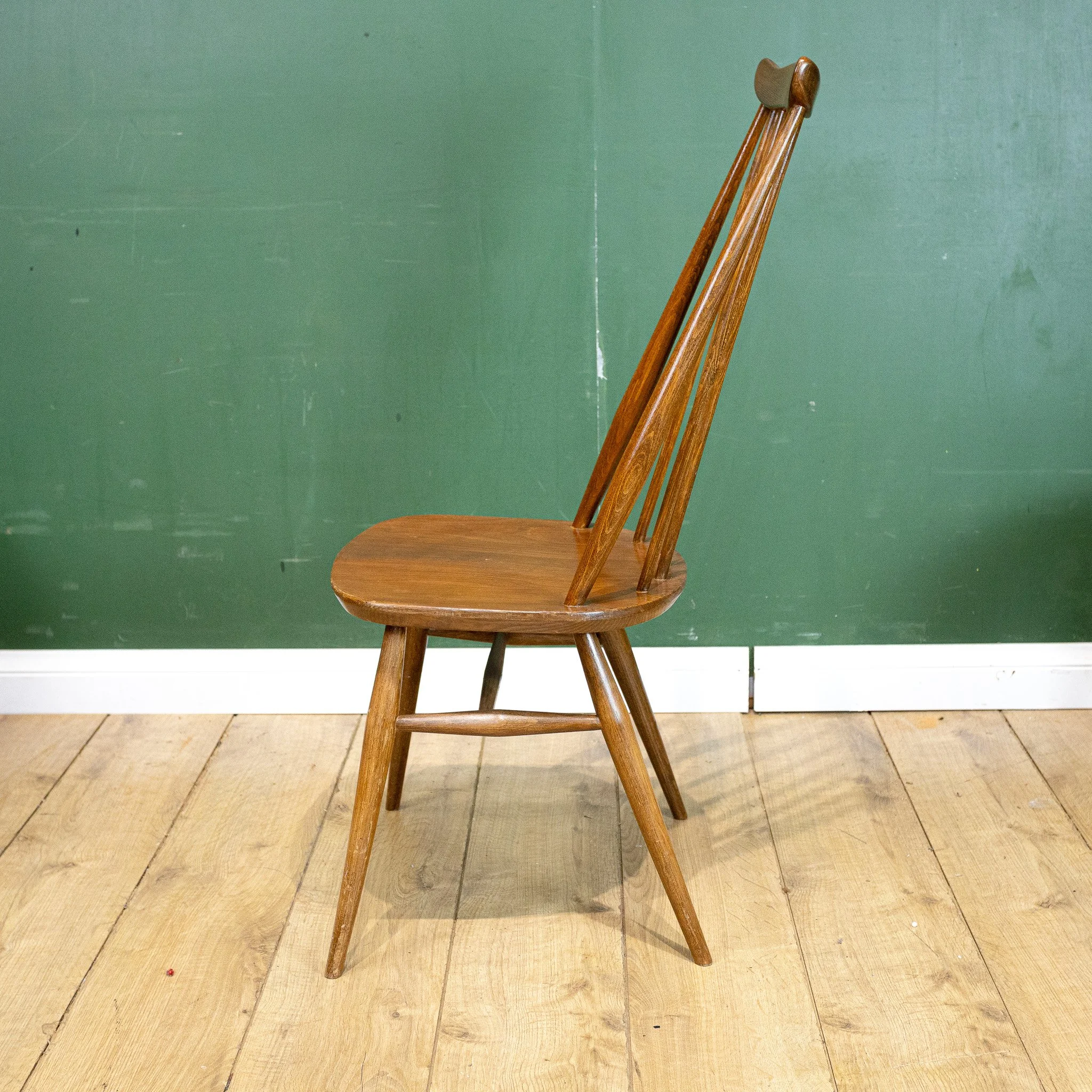 Ercol Blue Label Elm Goldsmith Chairs x6