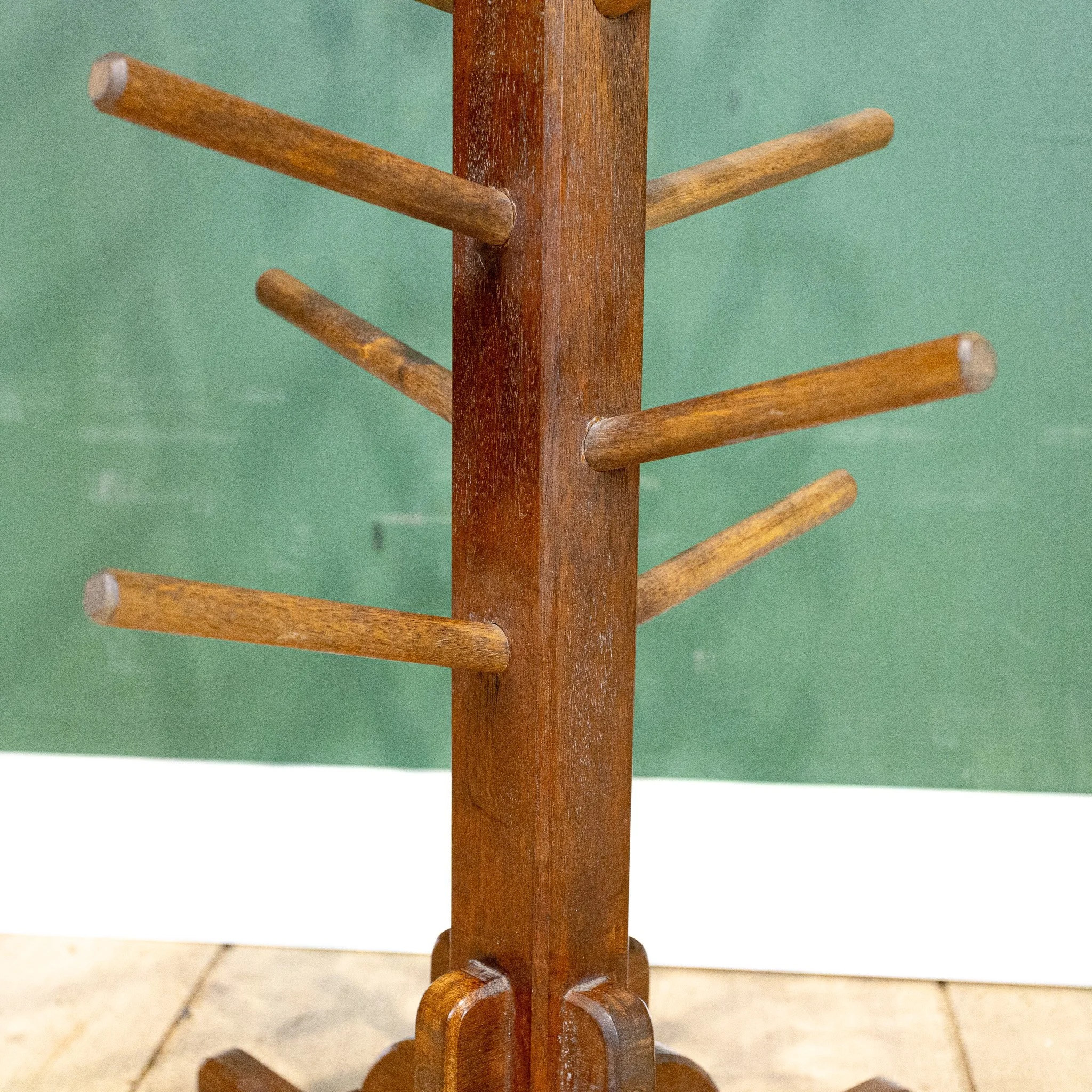 Vintage Oak Bottle Rack