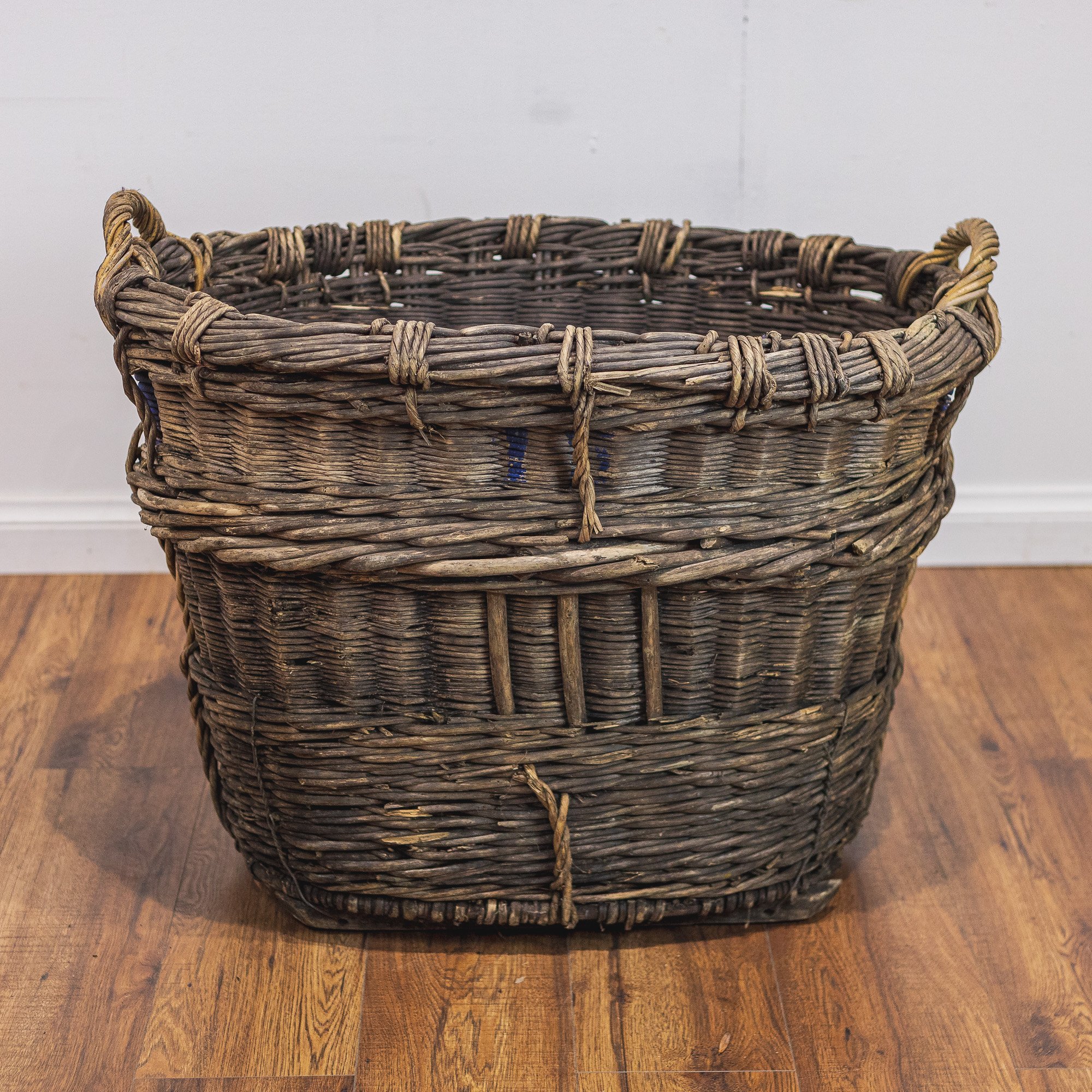 Original French Wicker Champagne Grape Collecting Basket - 1-2.jpg