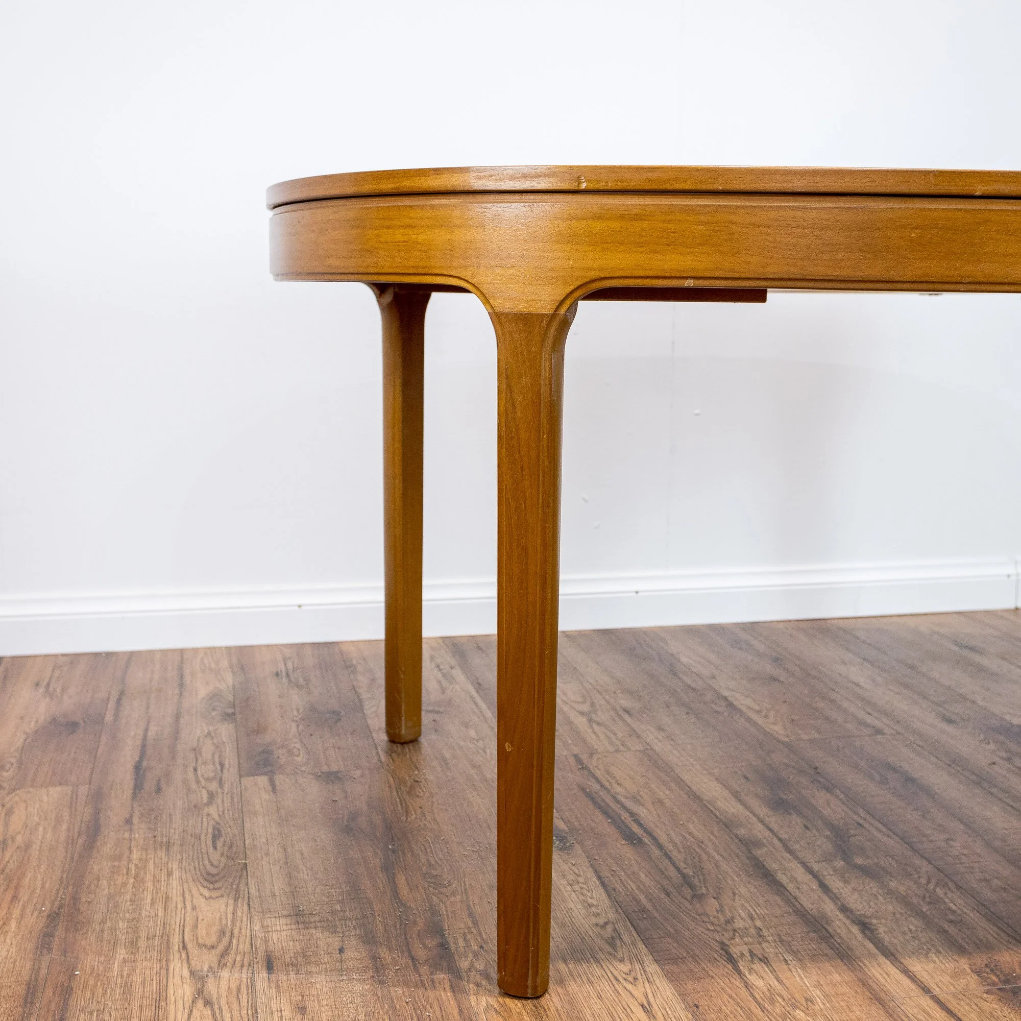 Nathan Teak Oval Extending Dining Table and 4 Chairs