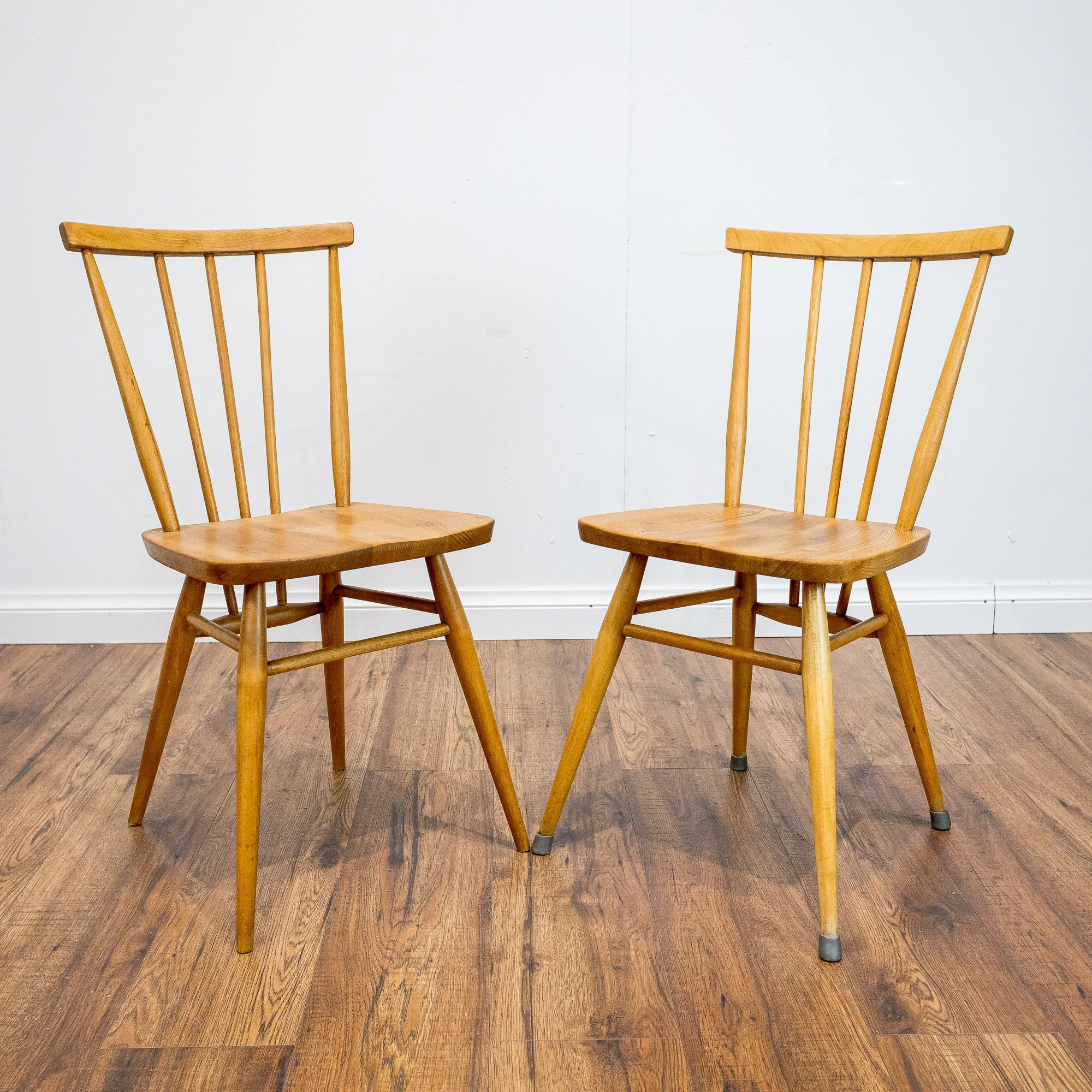 Ercol Model 391 Blue Label Elm and Beech Dining Chairs – Set of 4