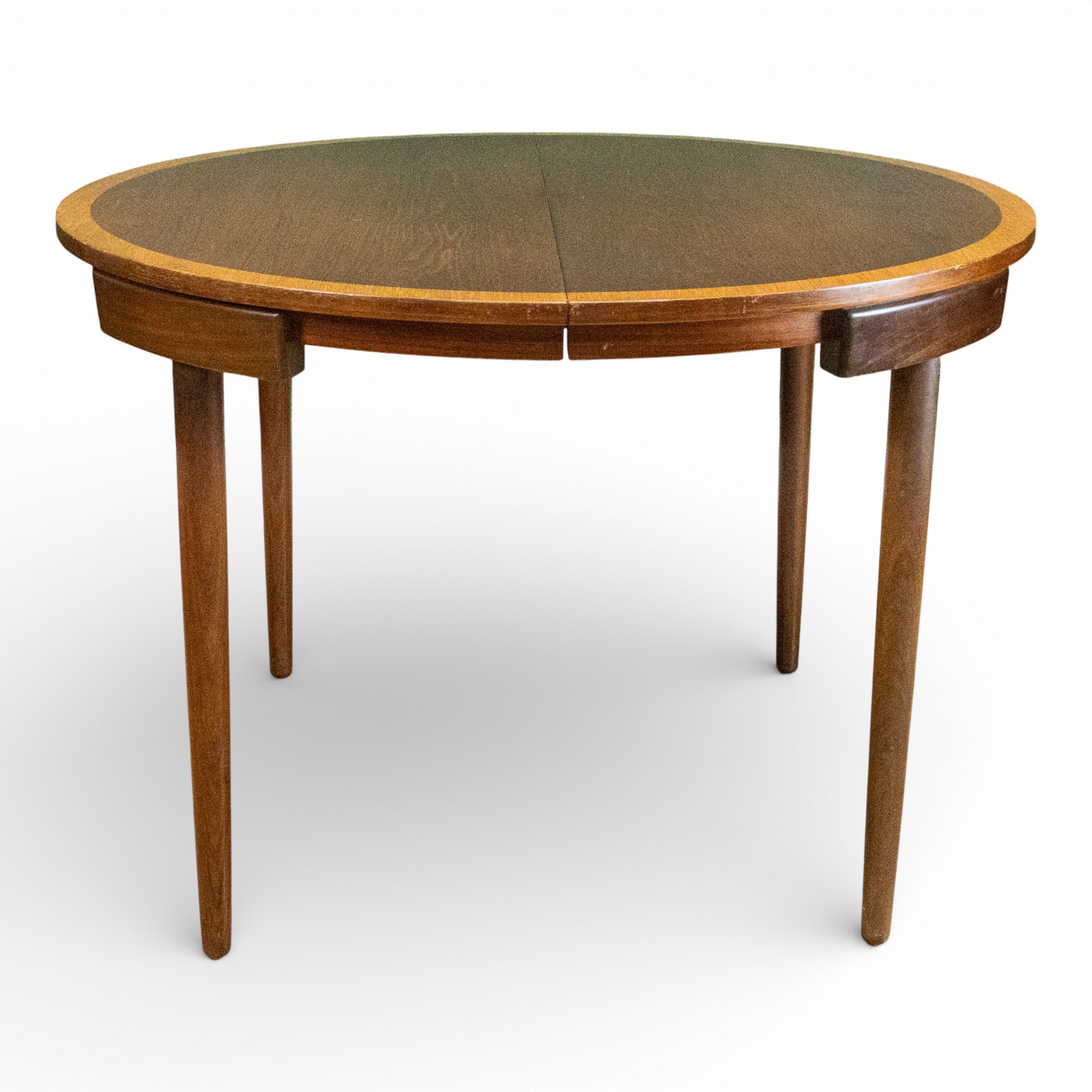 Frem Rolje Roundette Crossbanded Teak Dining Table & 4 Chairs