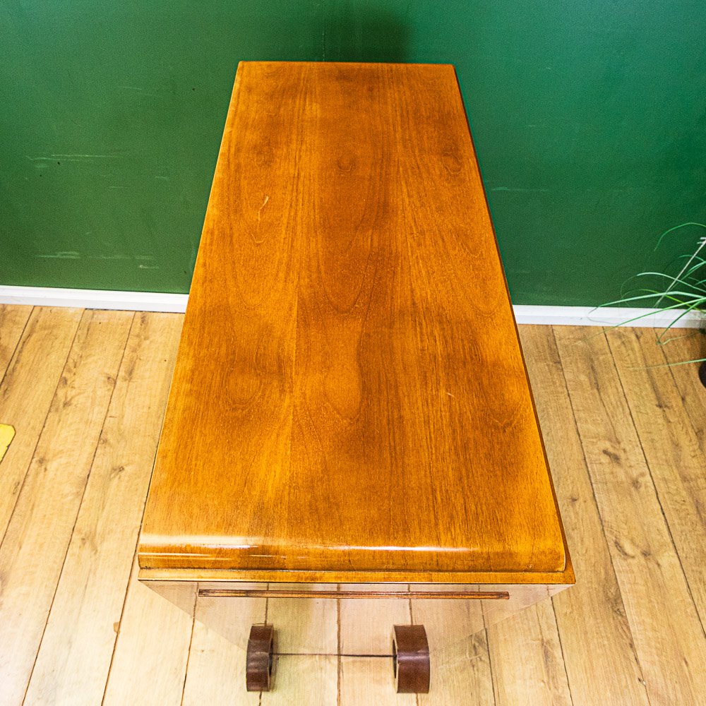 Art Deco Walnut Marquetry Media Cabinet