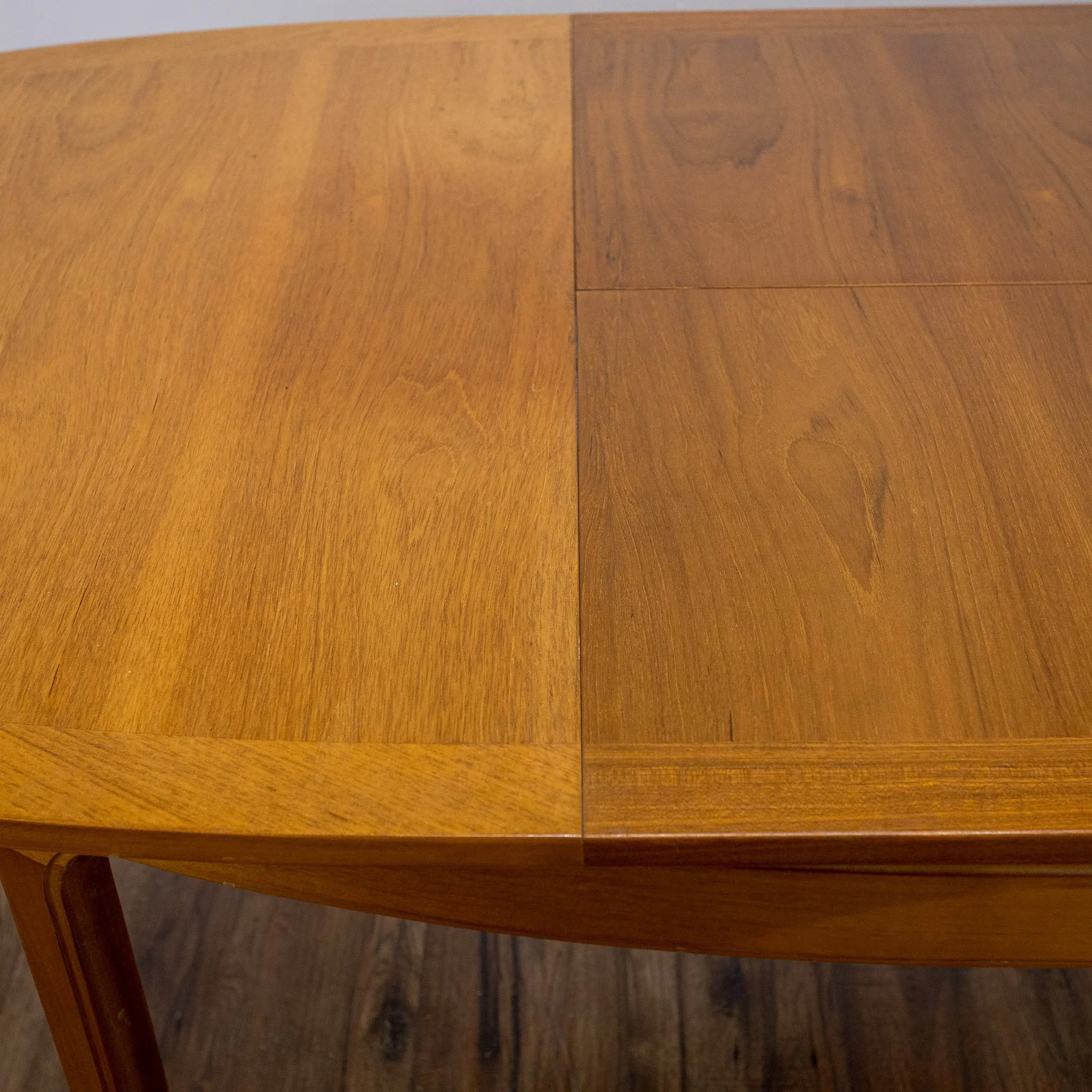 Nathan Teak Oval Extending Dining Table and 4 Chairs