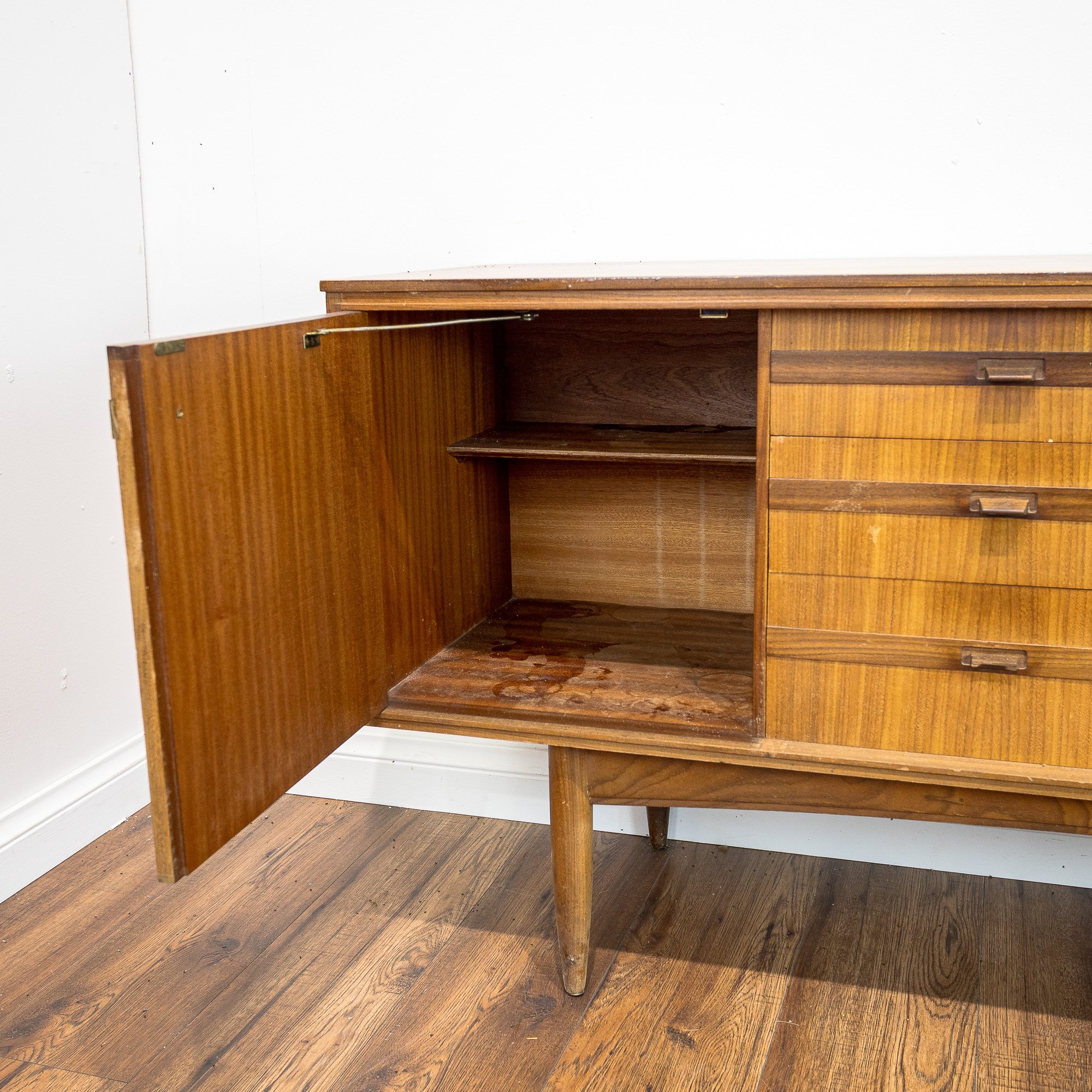 White & Newton 'Edensfield' Teak Sliding Door Sideboard