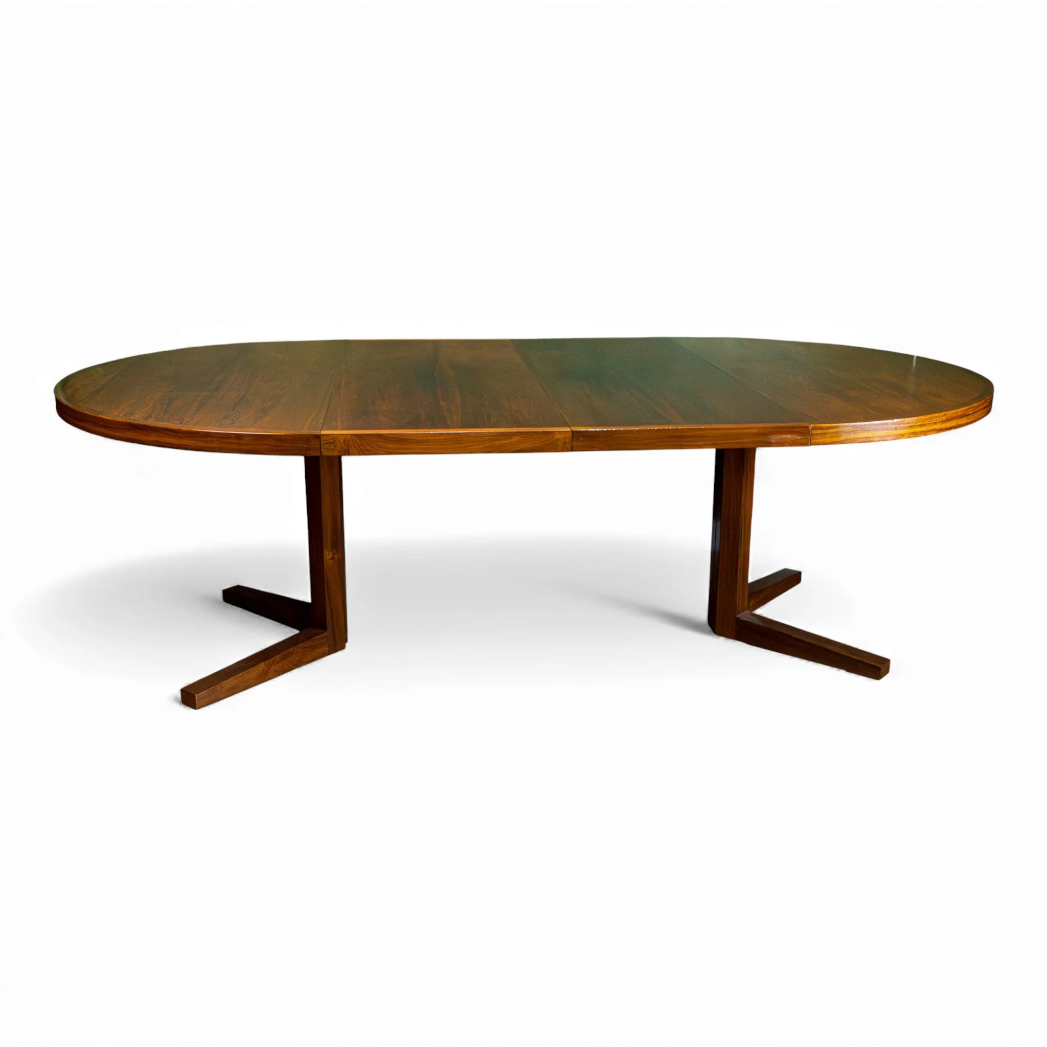 Round Extending Rosewood Dining Table by John Mortensen for Heltborg Møbler
