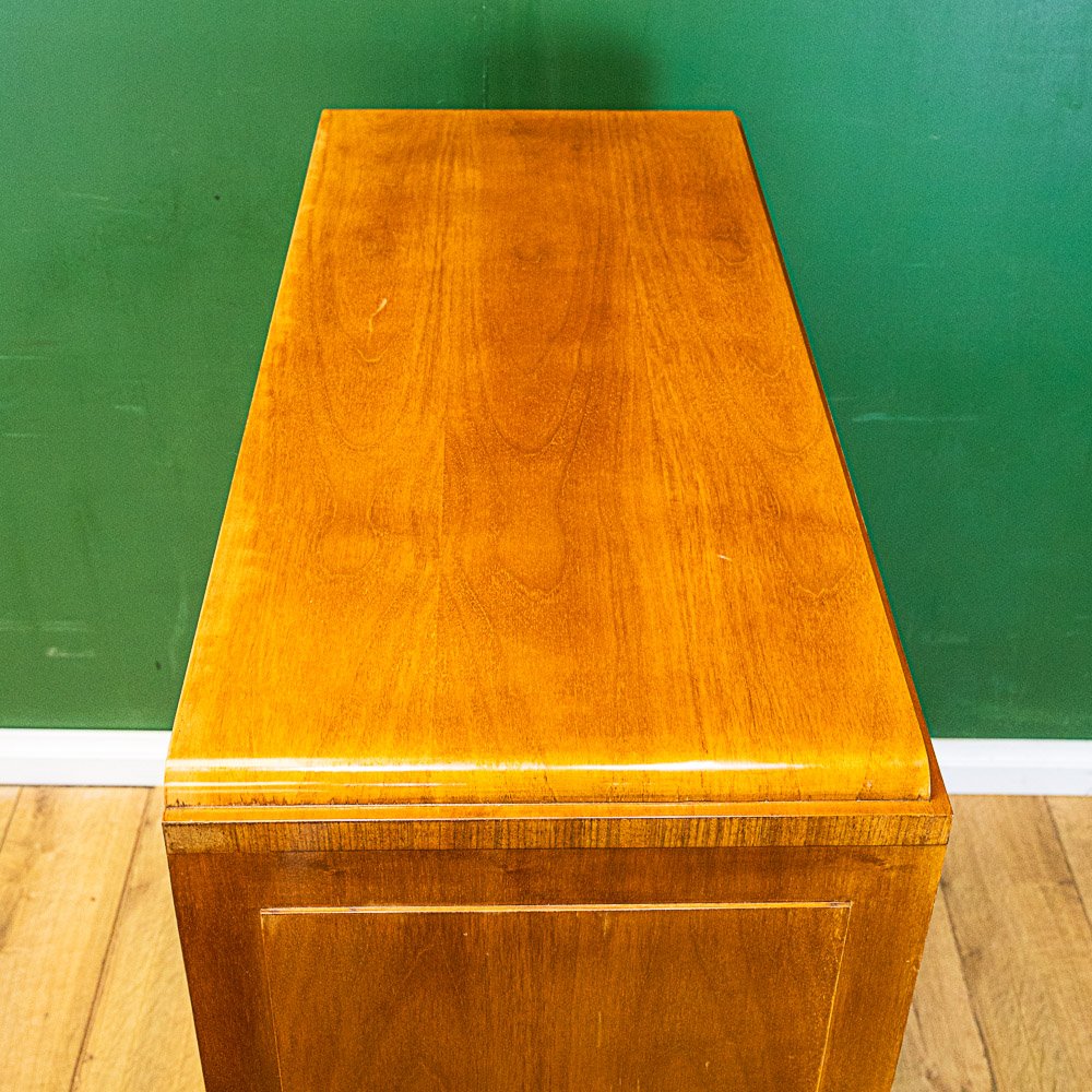 Art Deco Walnut Marquetry Media Cabinet