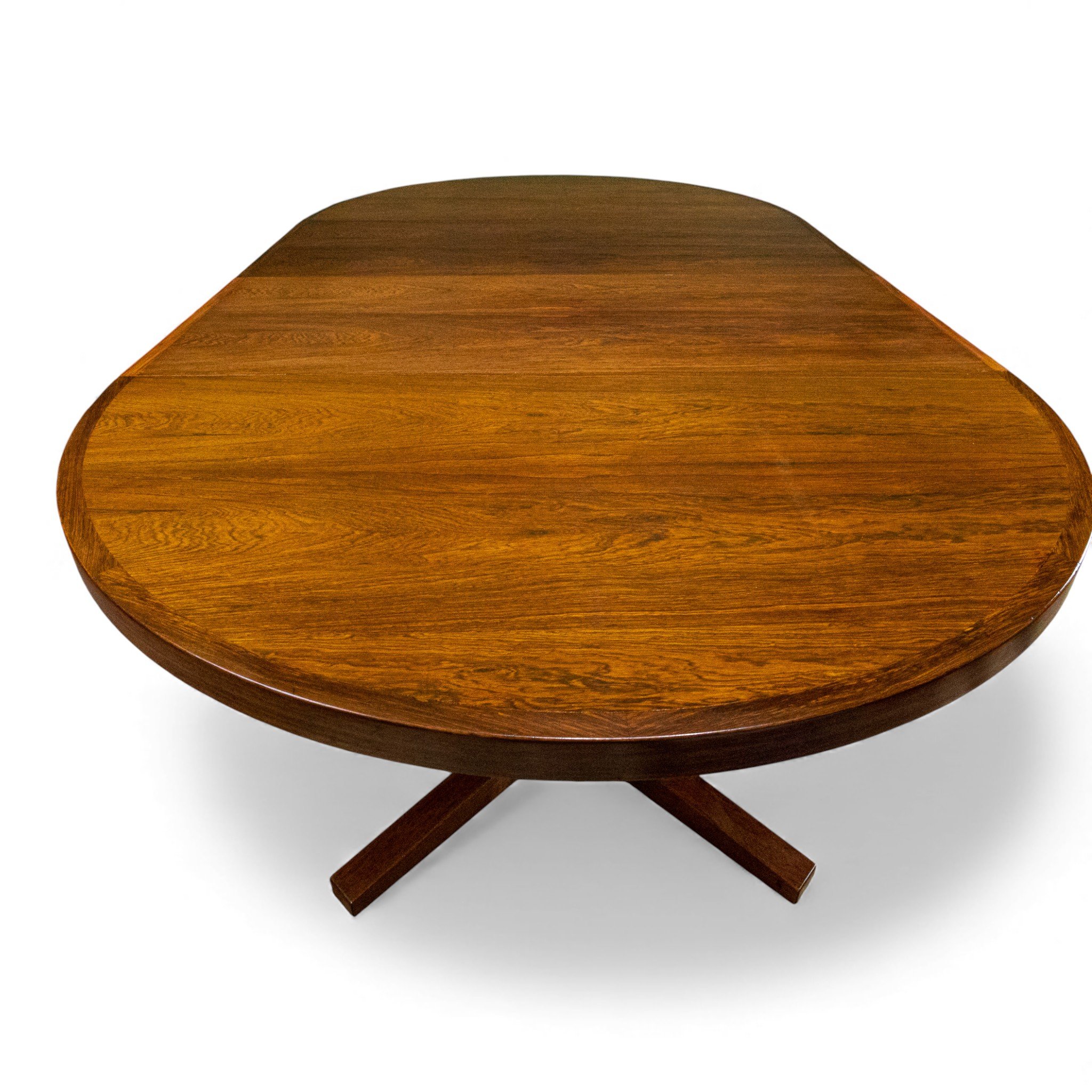 Round Extending Rosewood Dining Table by John Mortensen for Heltborg Møbler