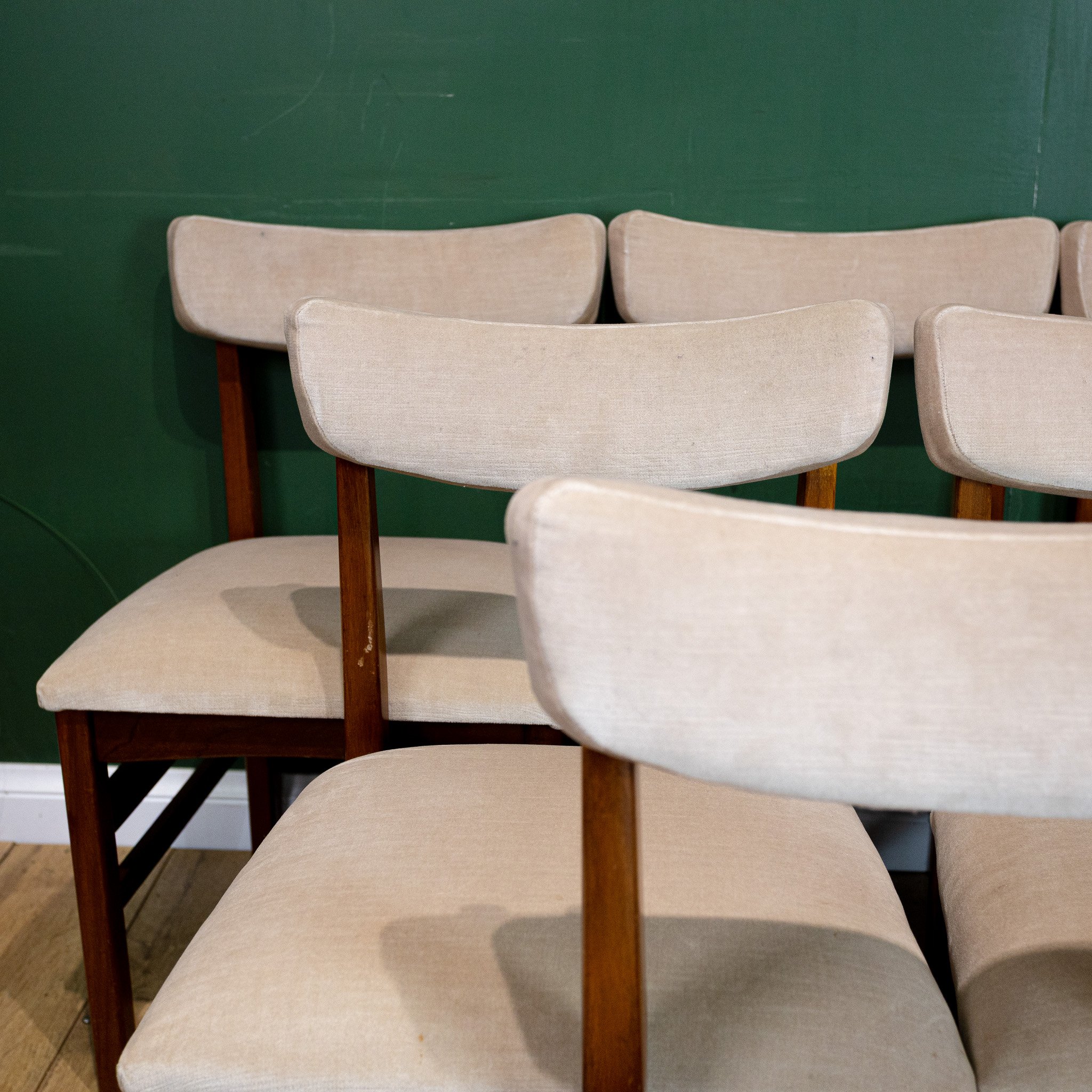 Set of 6 Mid Century Teak Dining Chairs