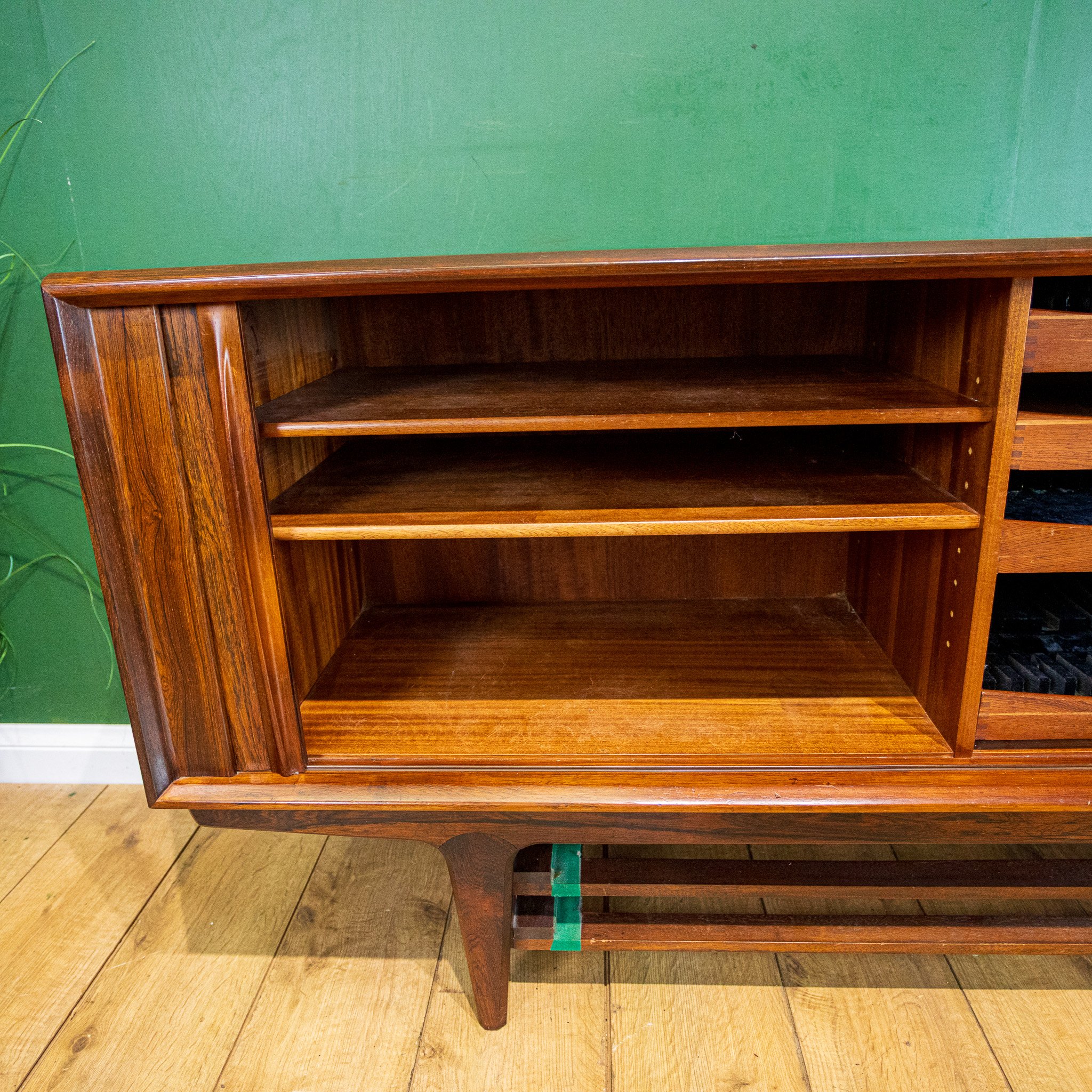 Bernhard Pedersen Rosewood Tambour Front Sideboard