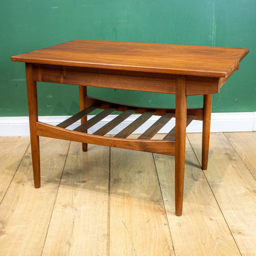 Mid Century Teak Overhanging Coffee Table