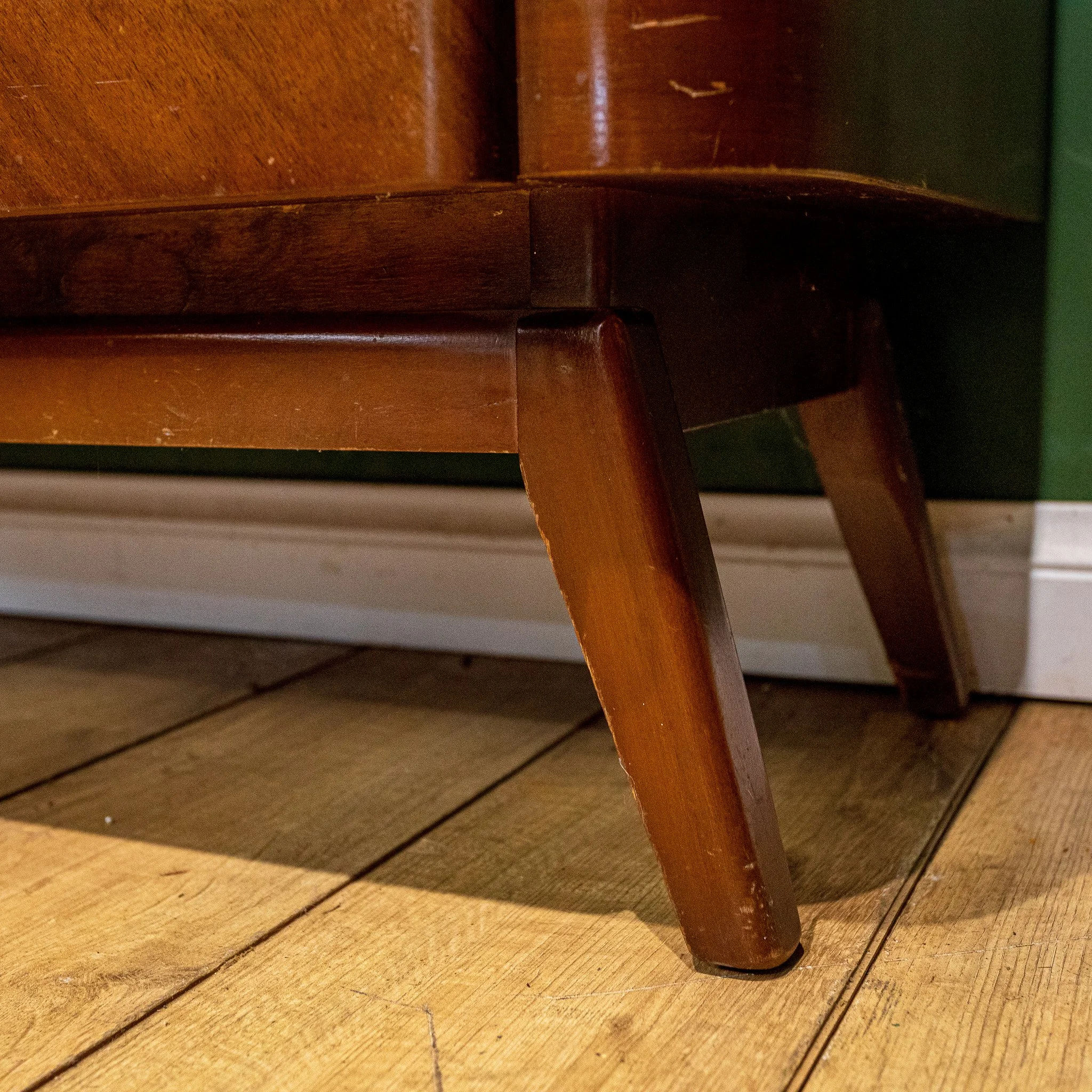 Art Deco Style Walnut Curved Sideboard