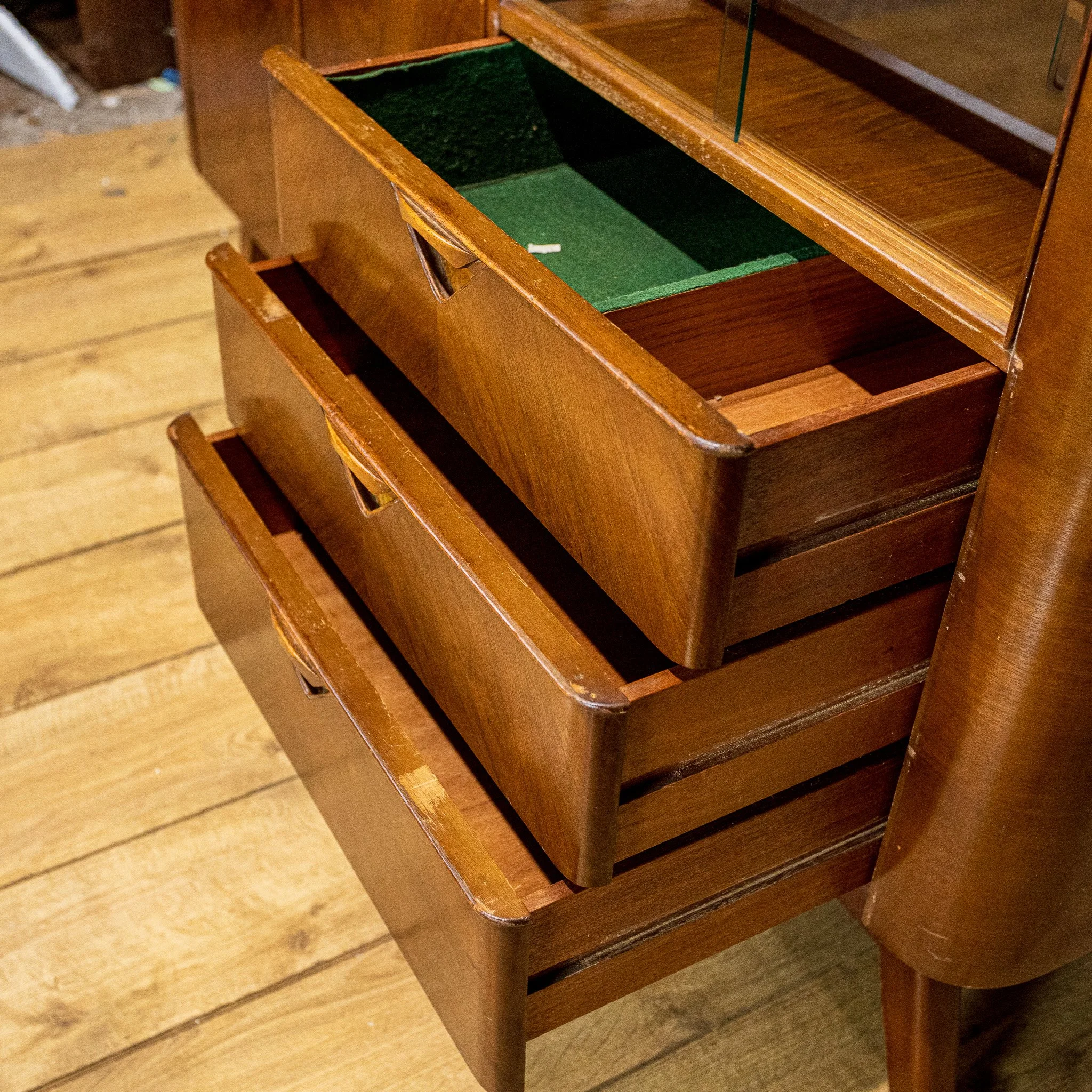 Art Deco Style Walnut Curved Sideboard