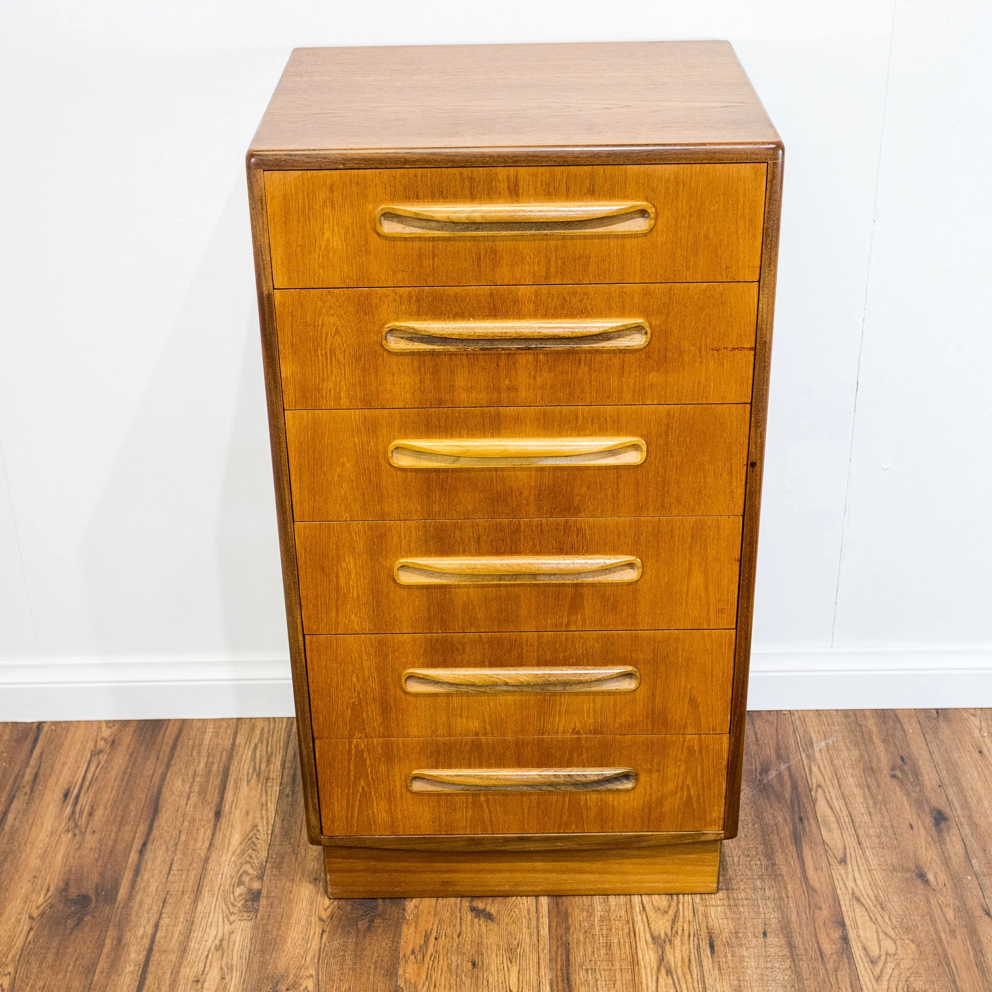 G Plan Fresco Teak 6 Drawer Tallboy by V.B. Wilkins