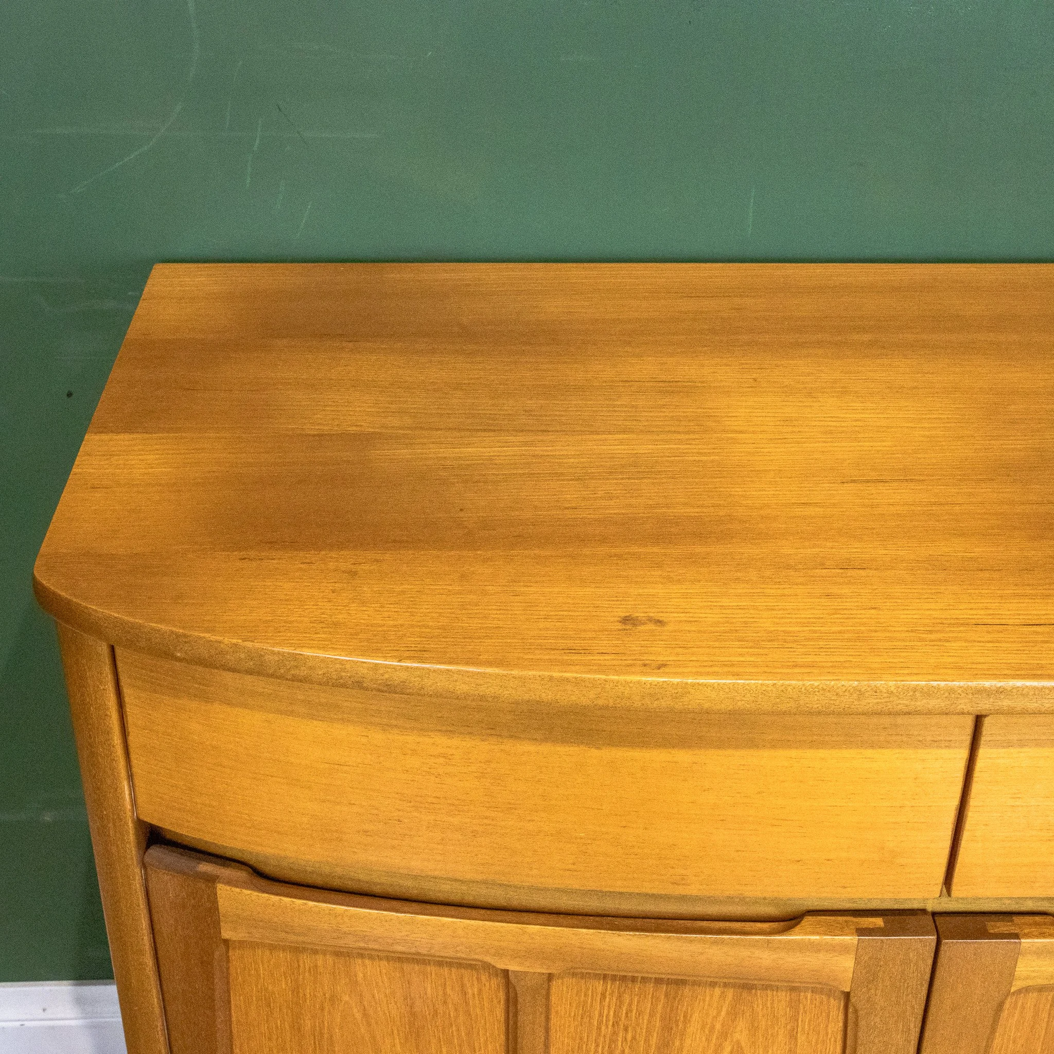 Nathan Squares Curved Teak Sideboard