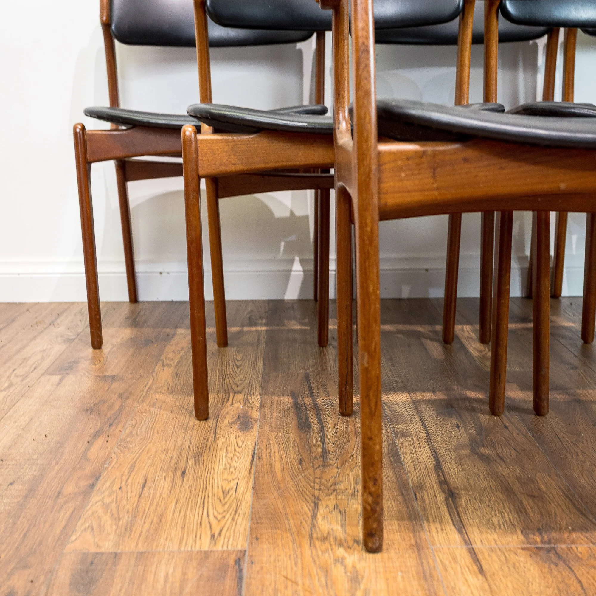Erik Buch for OD Møbler Model 49 & 50 Teak Dining Chairs x6