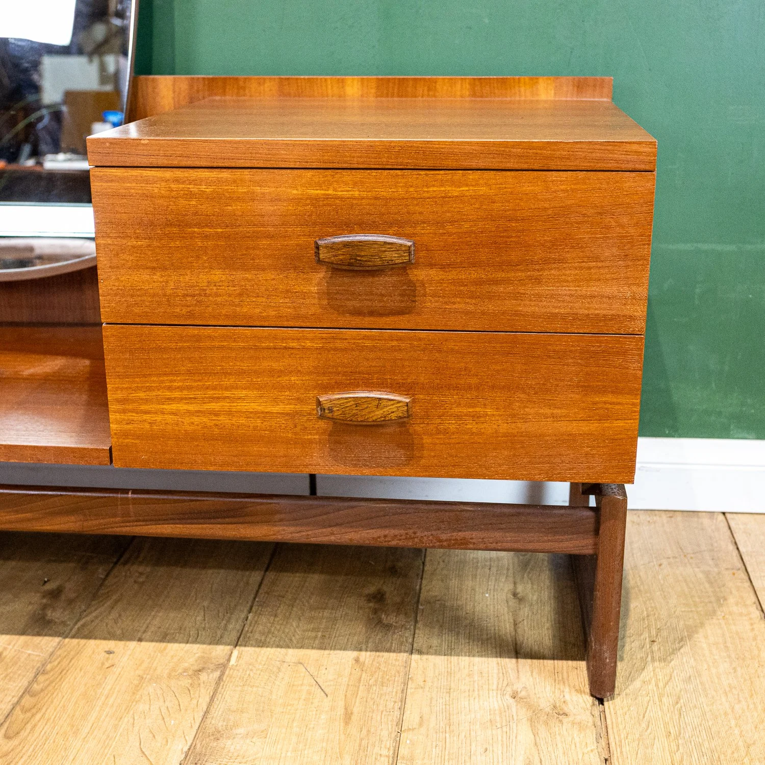 G Plan Quadrille Teak Dressing Table and Stool