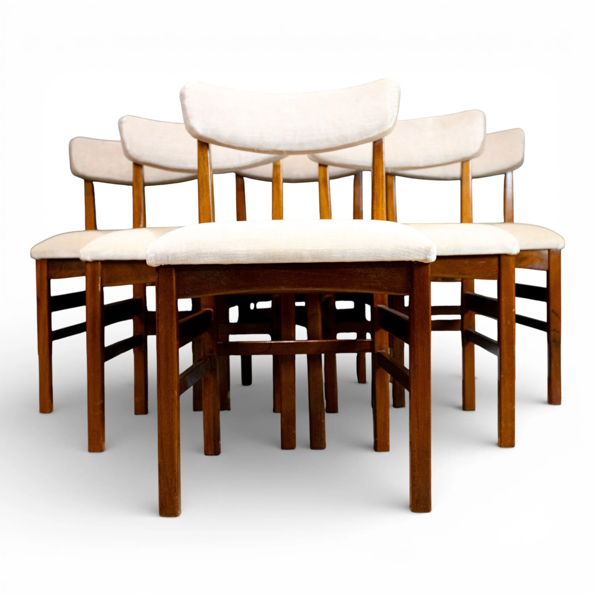 Set of 6 Mid Century Teak Dining Chairs