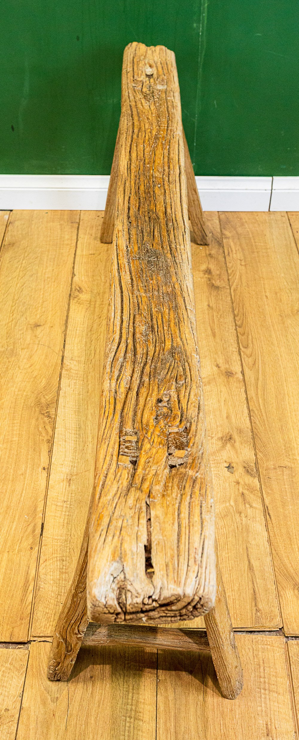 Reclaimed Elm Rustic Pig Bench