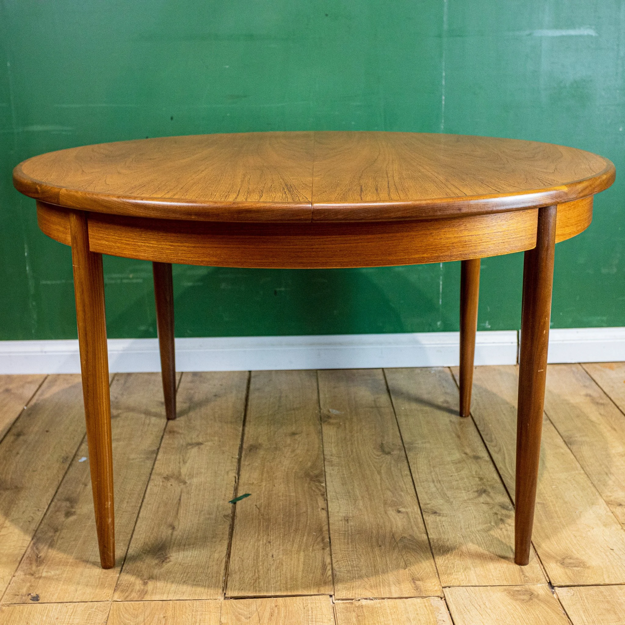 G Plan Fresco Round Teak Extending Dining Table
