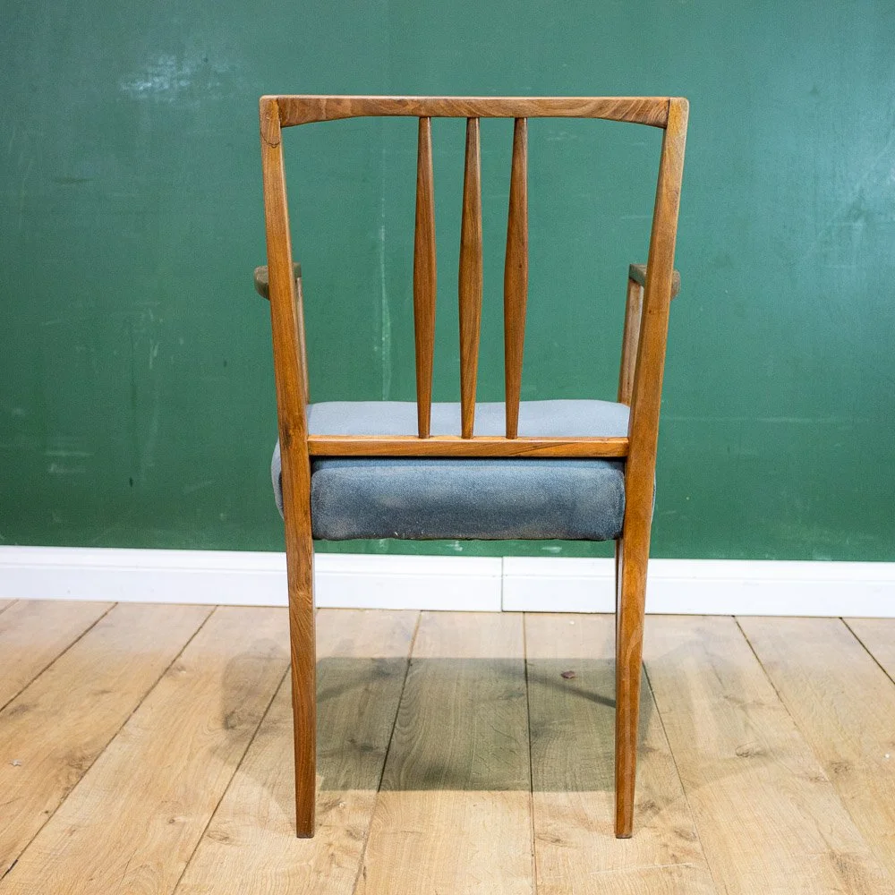 Alfred Cox Walnut Dining Table & 6 Elbow Chairs