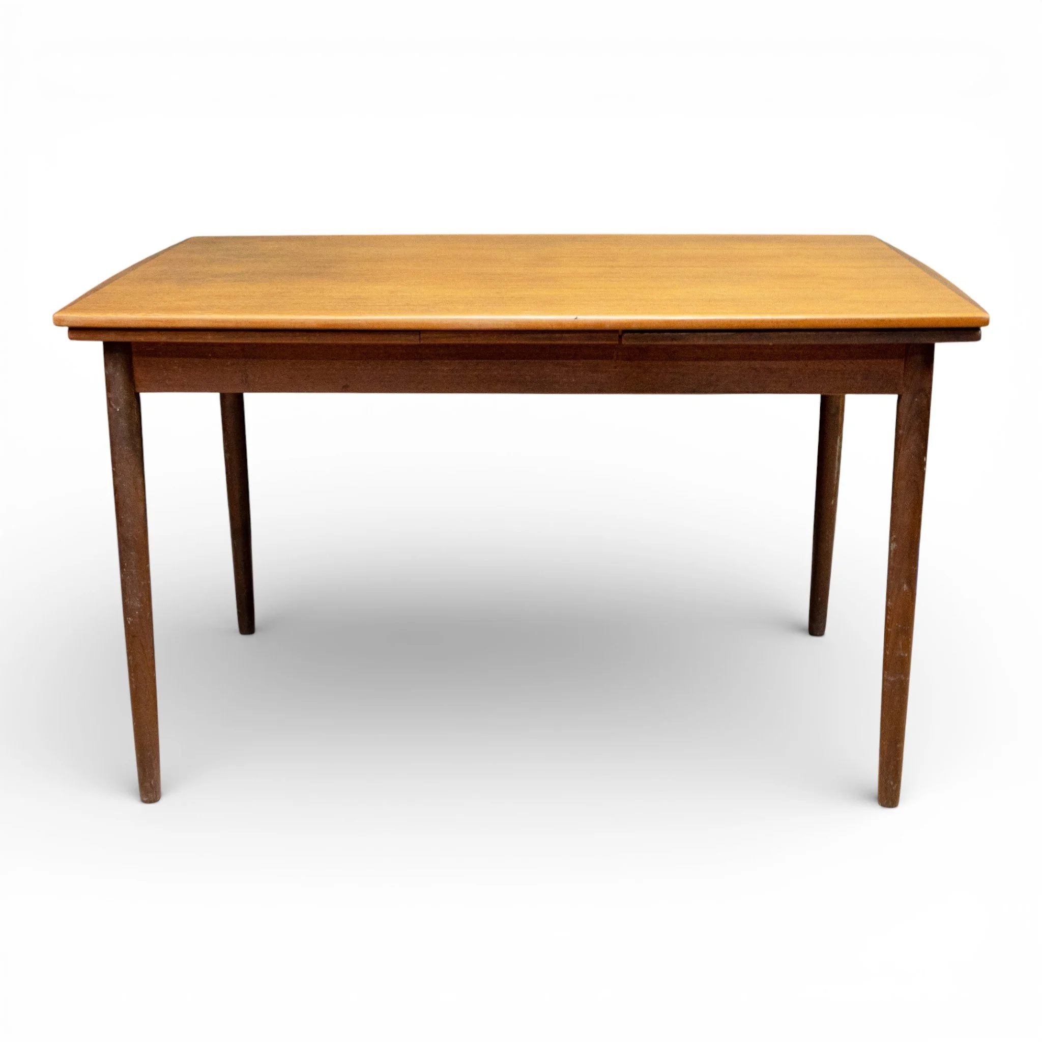 Danish Teak Draw Leaf Dining Table by Soborg Møbelfabrik