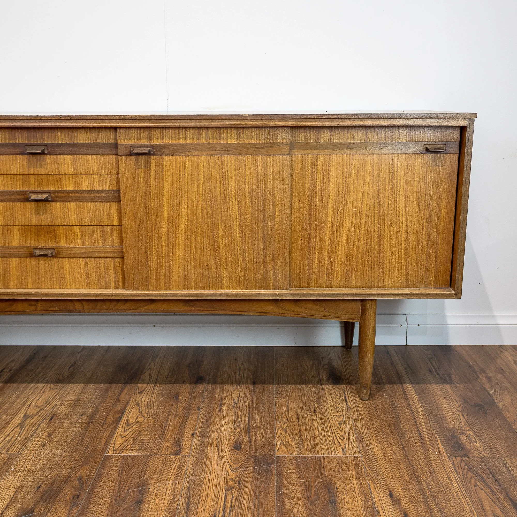 White & Newton 'Edensfield' Teak Sliding Door Sideboard