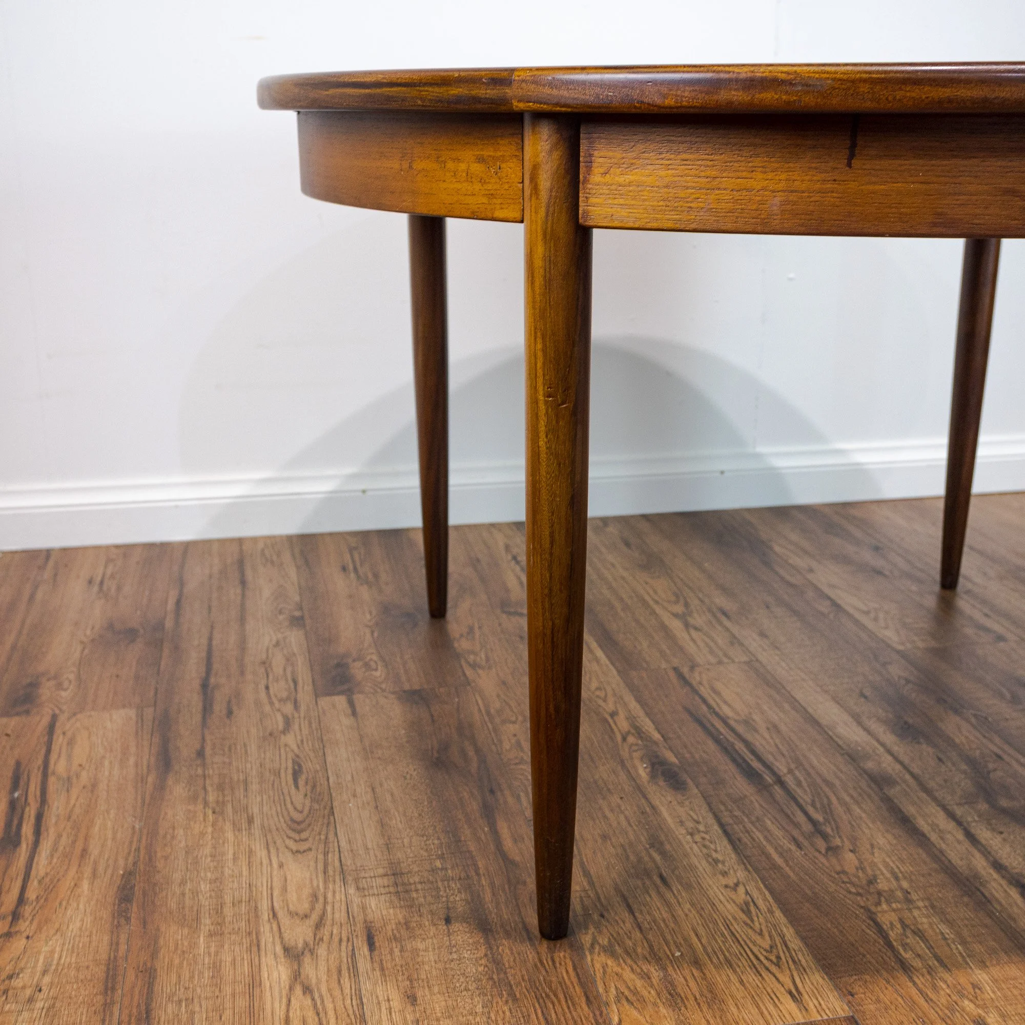 G Plan Fresco Teak Round Extending Dining Table by V. B. Wilkins
