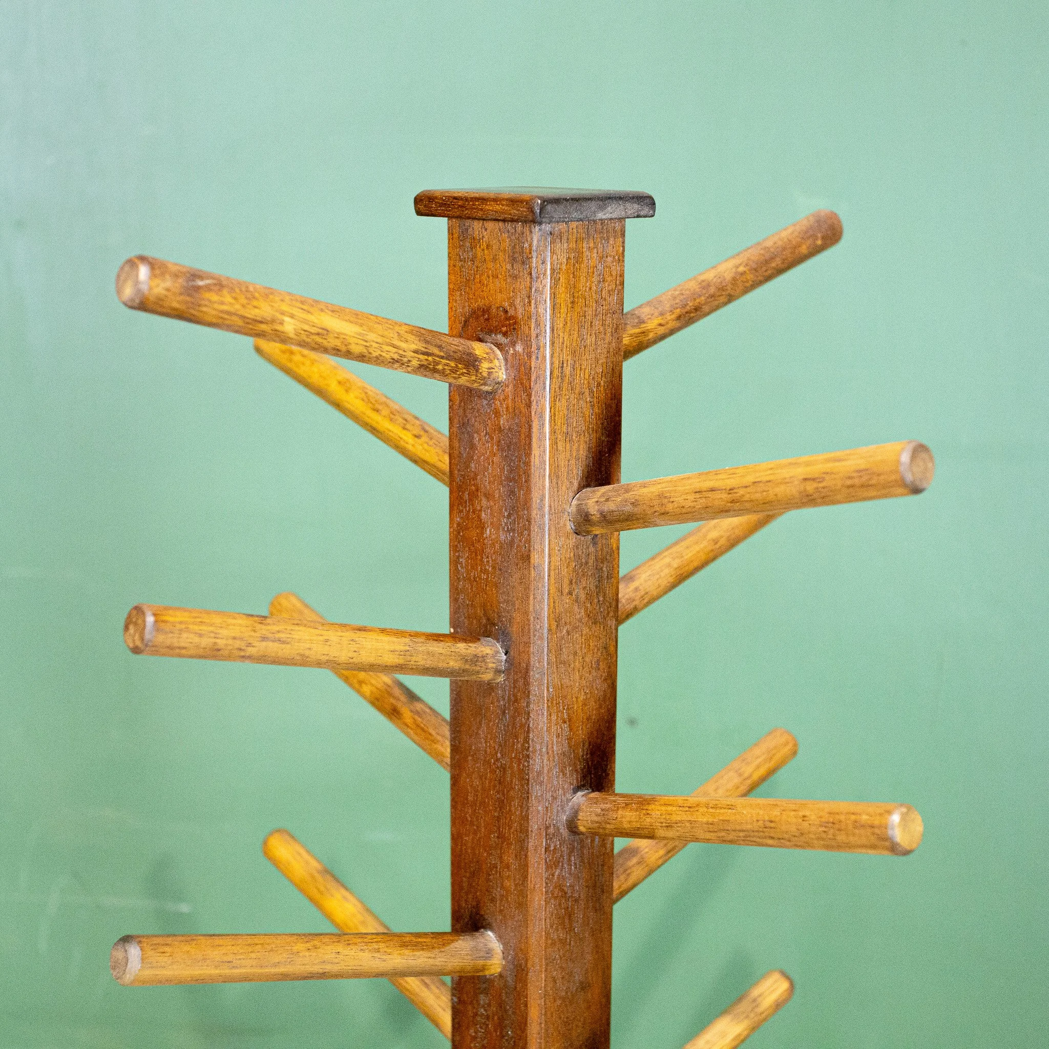 Vintage Oak Bottle Rack