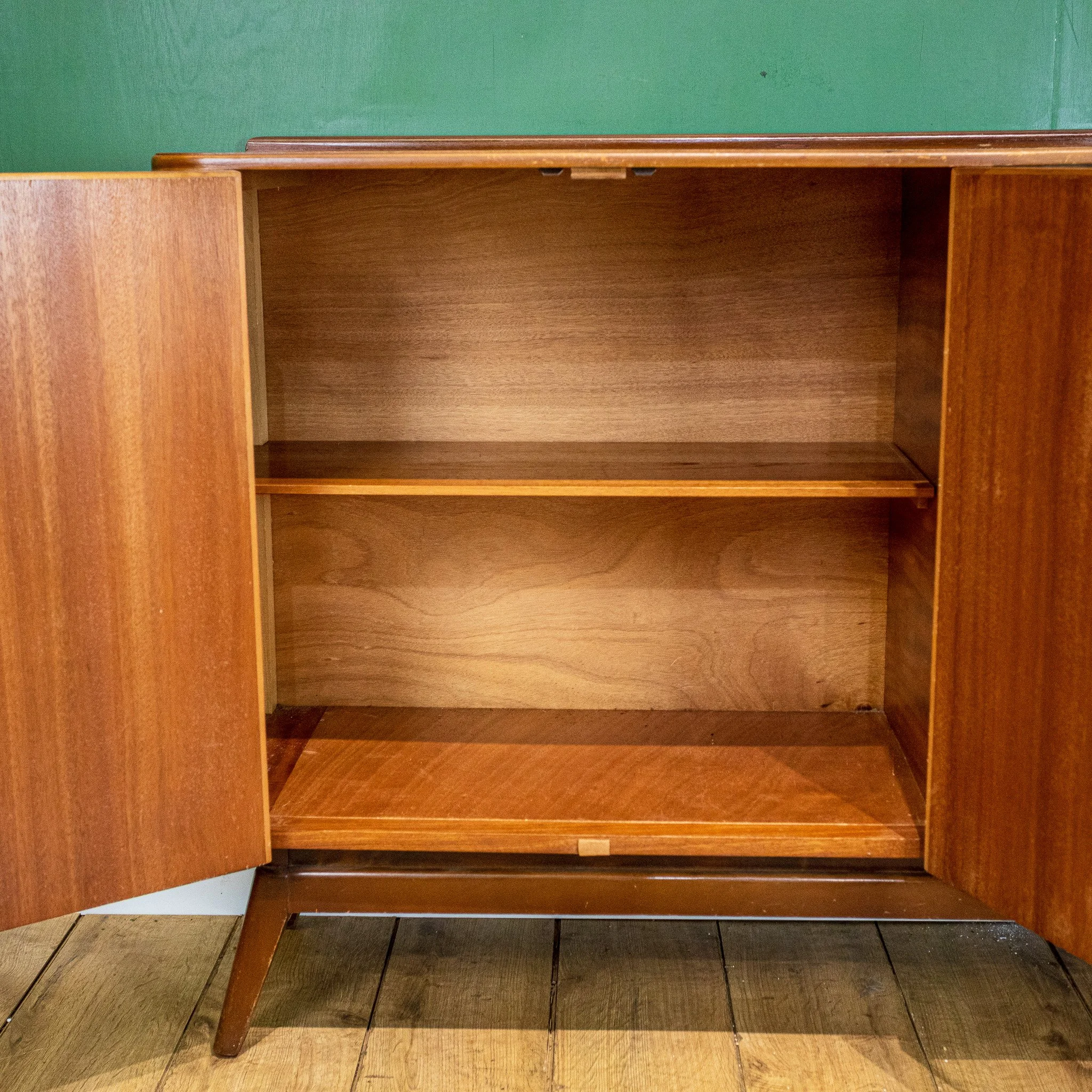 Art Deco Style Walnut Curved Sideboard