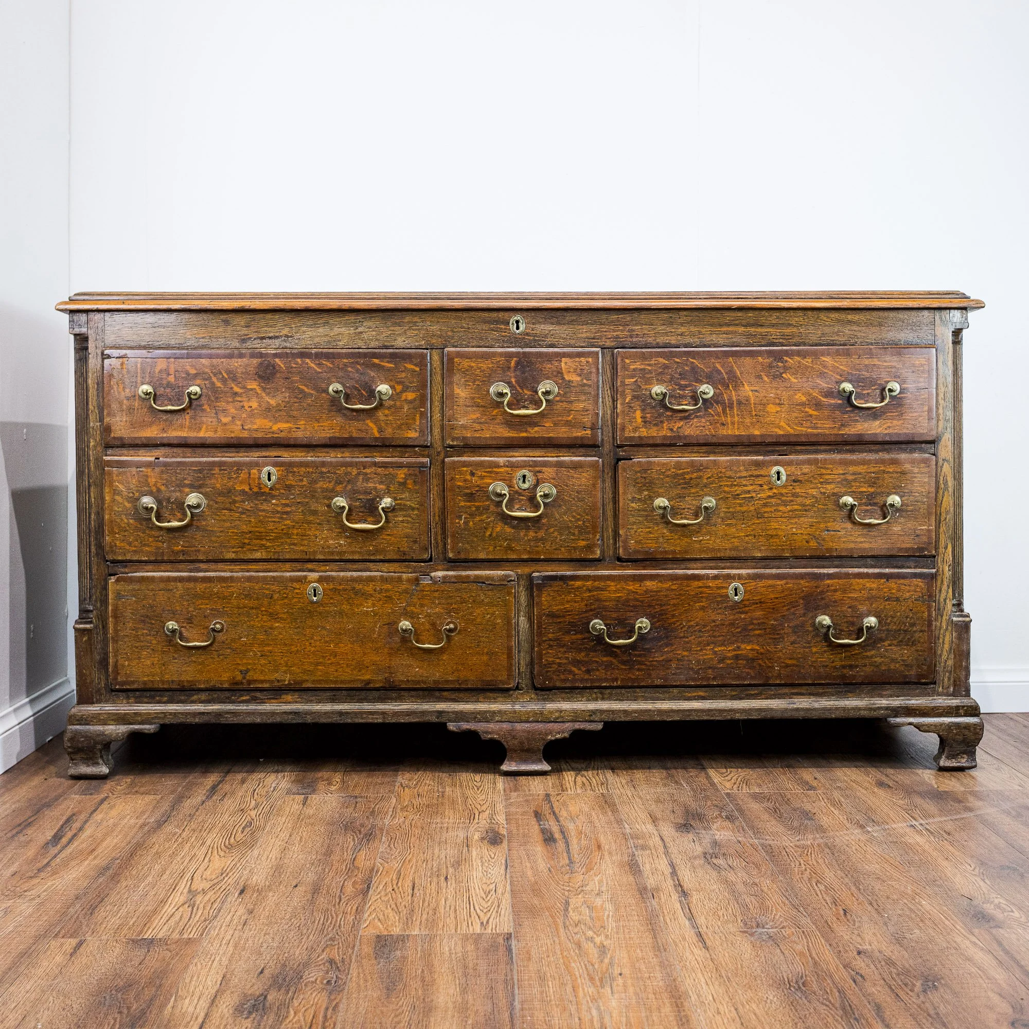 George III Oak 8 Drawer Sideboard
