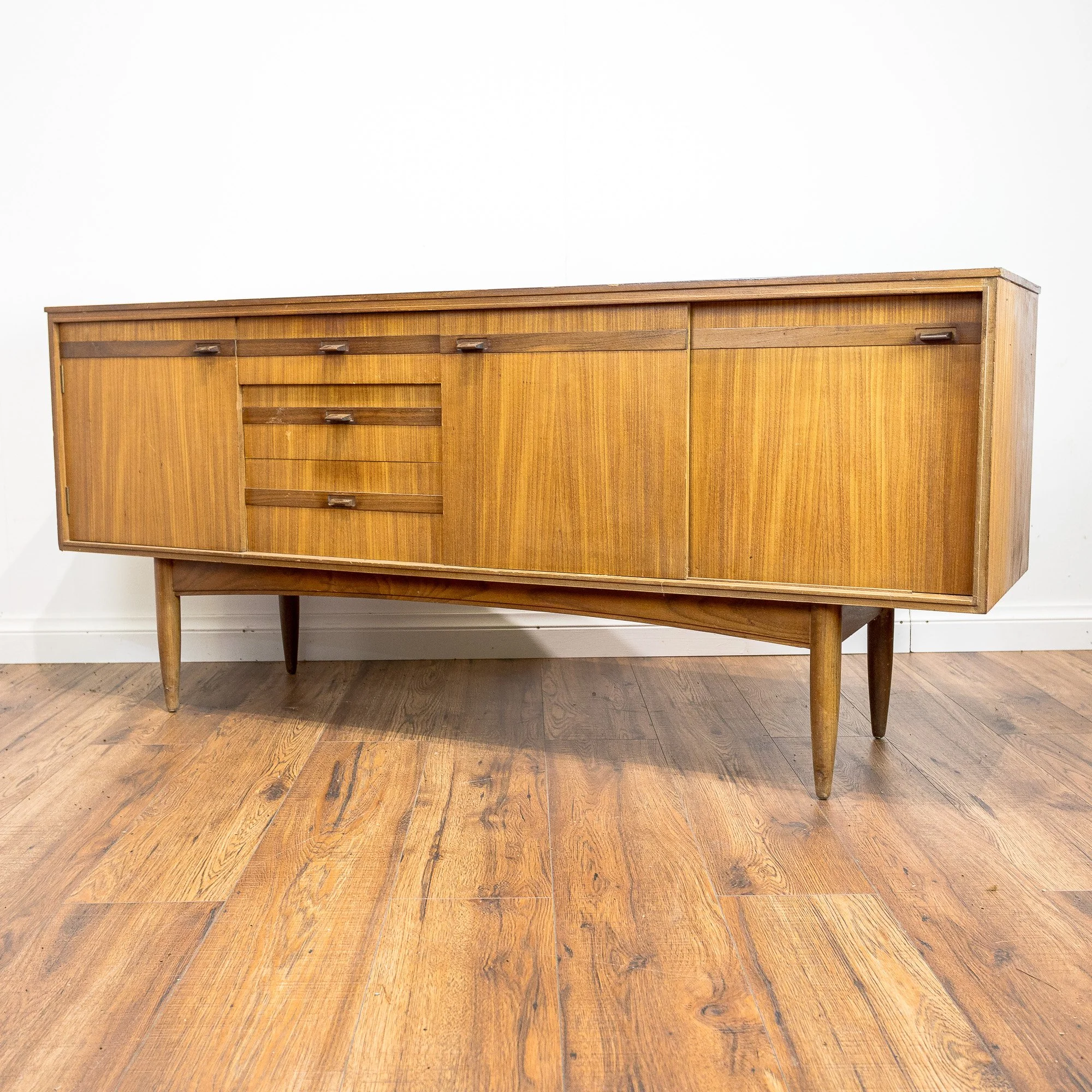 White & Newton 'Edensfield' Teak Sliding Door Sideboard