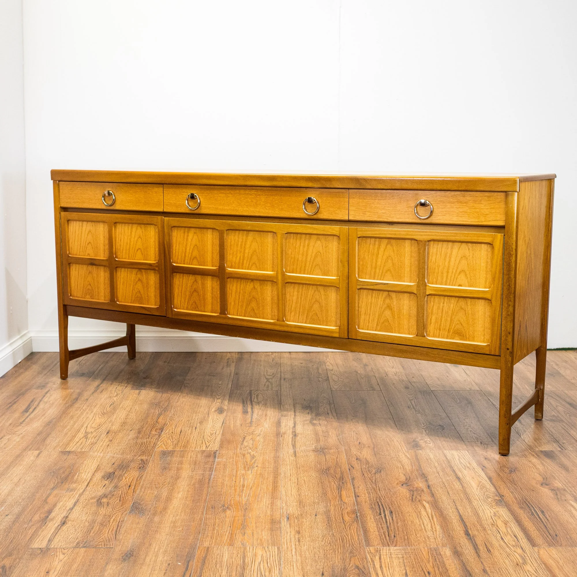 Nathan Squares Large Teak Sideboard