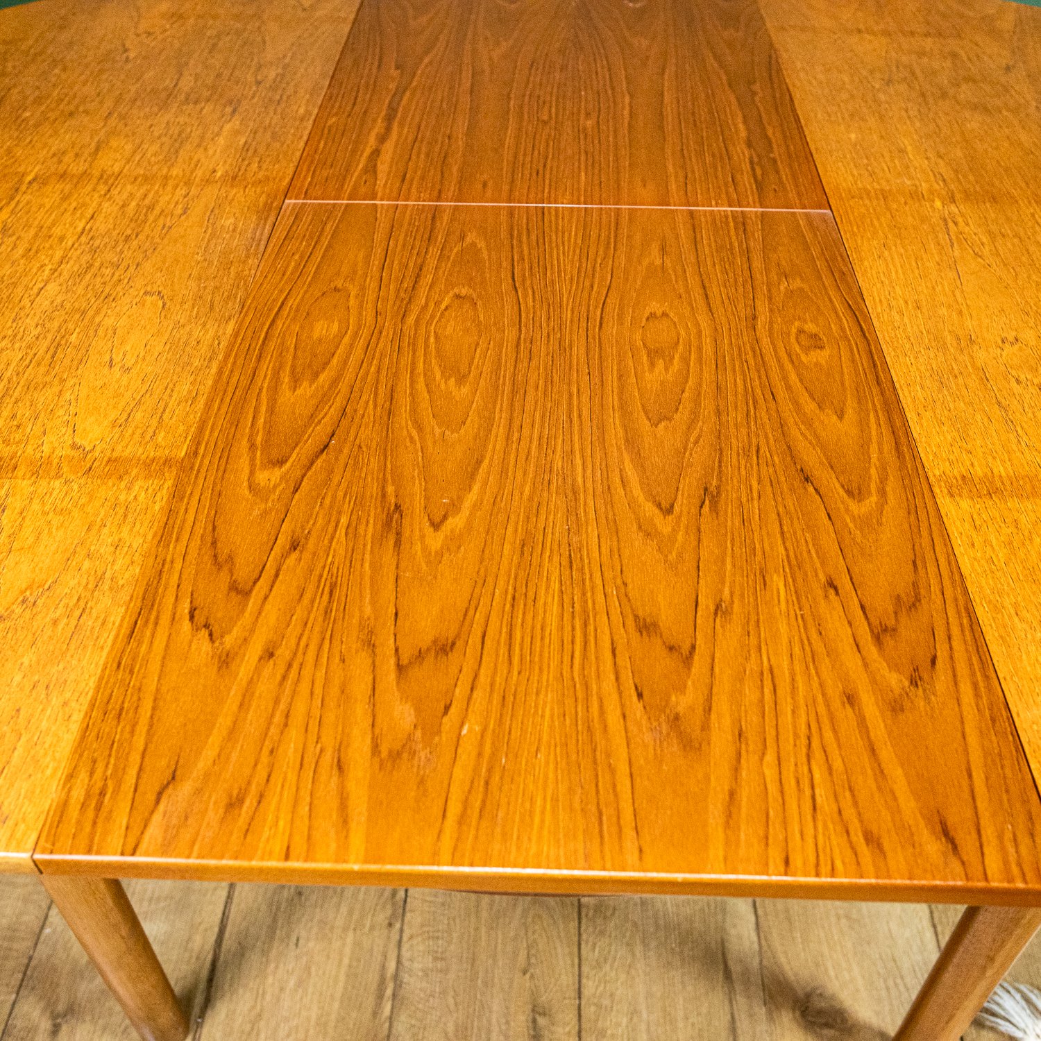 McIntosh Tuck Under Teak Round Dining Table and Chairs Set